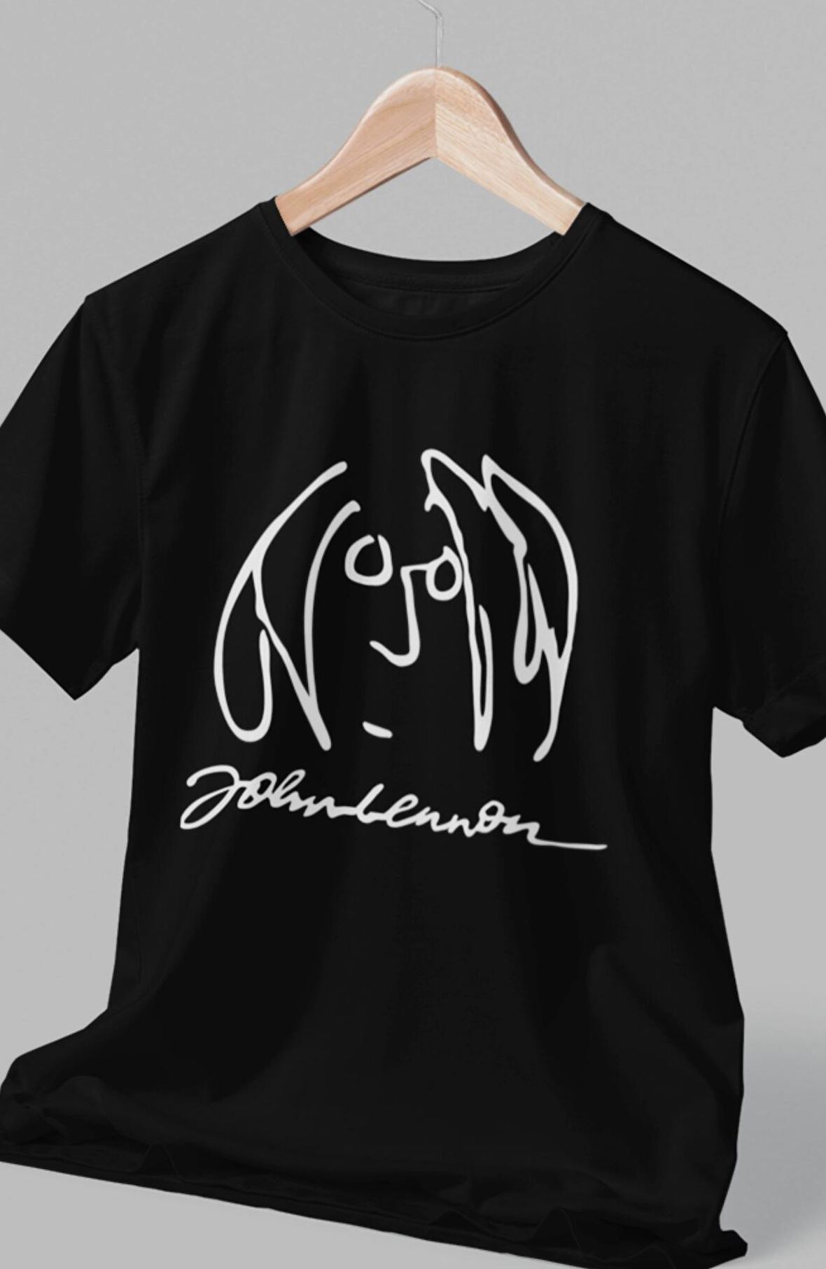 Unisex John Lennon Baskılı T-shirt, Rock-Metal Müzik Baskılı Tişört