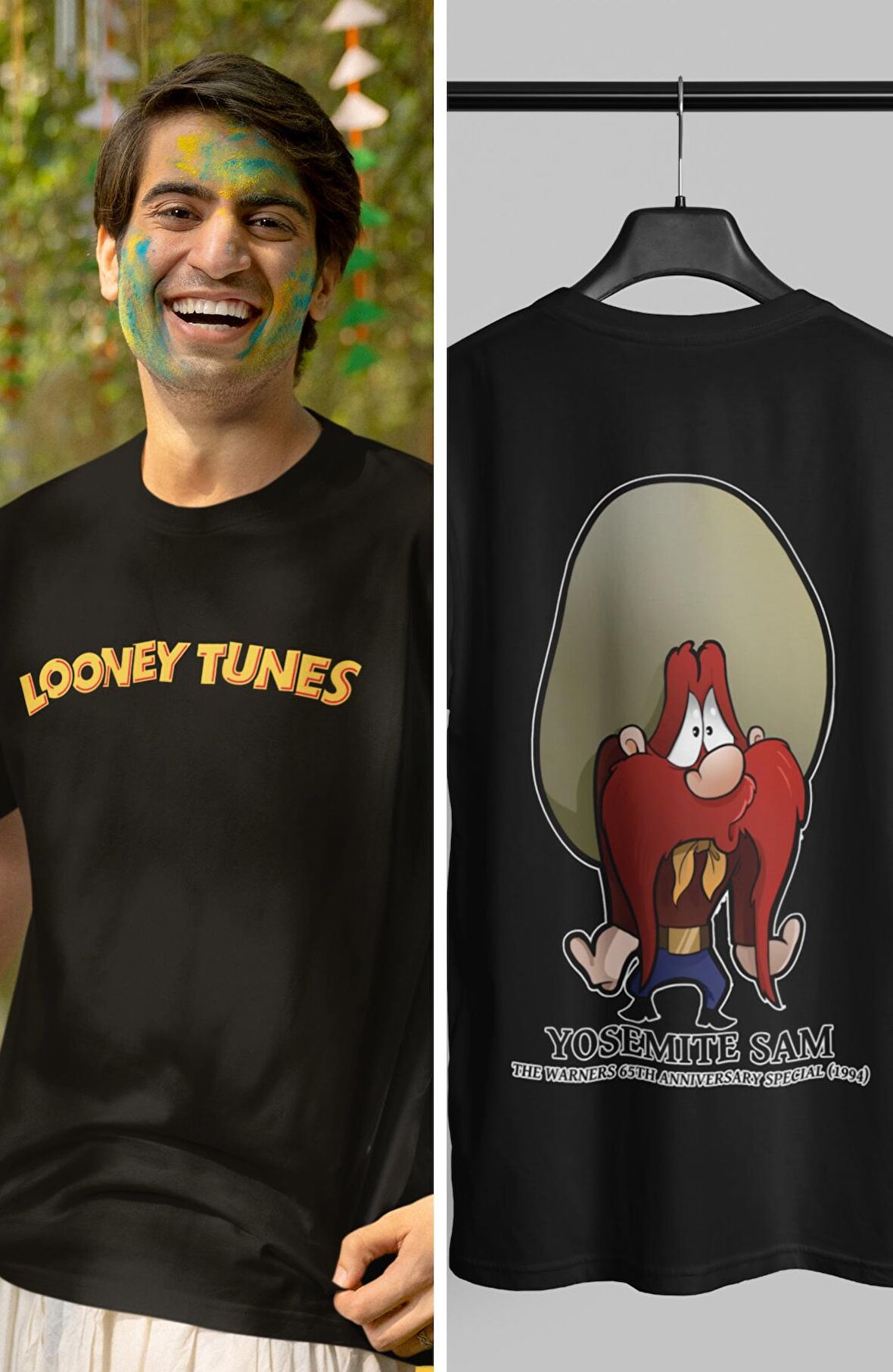 Üzgün Küfürbaz Haydo Sırt Baskılı Tişört, Erkek-Kadın Çizgi Film Karakteri Baskılı T-shirt