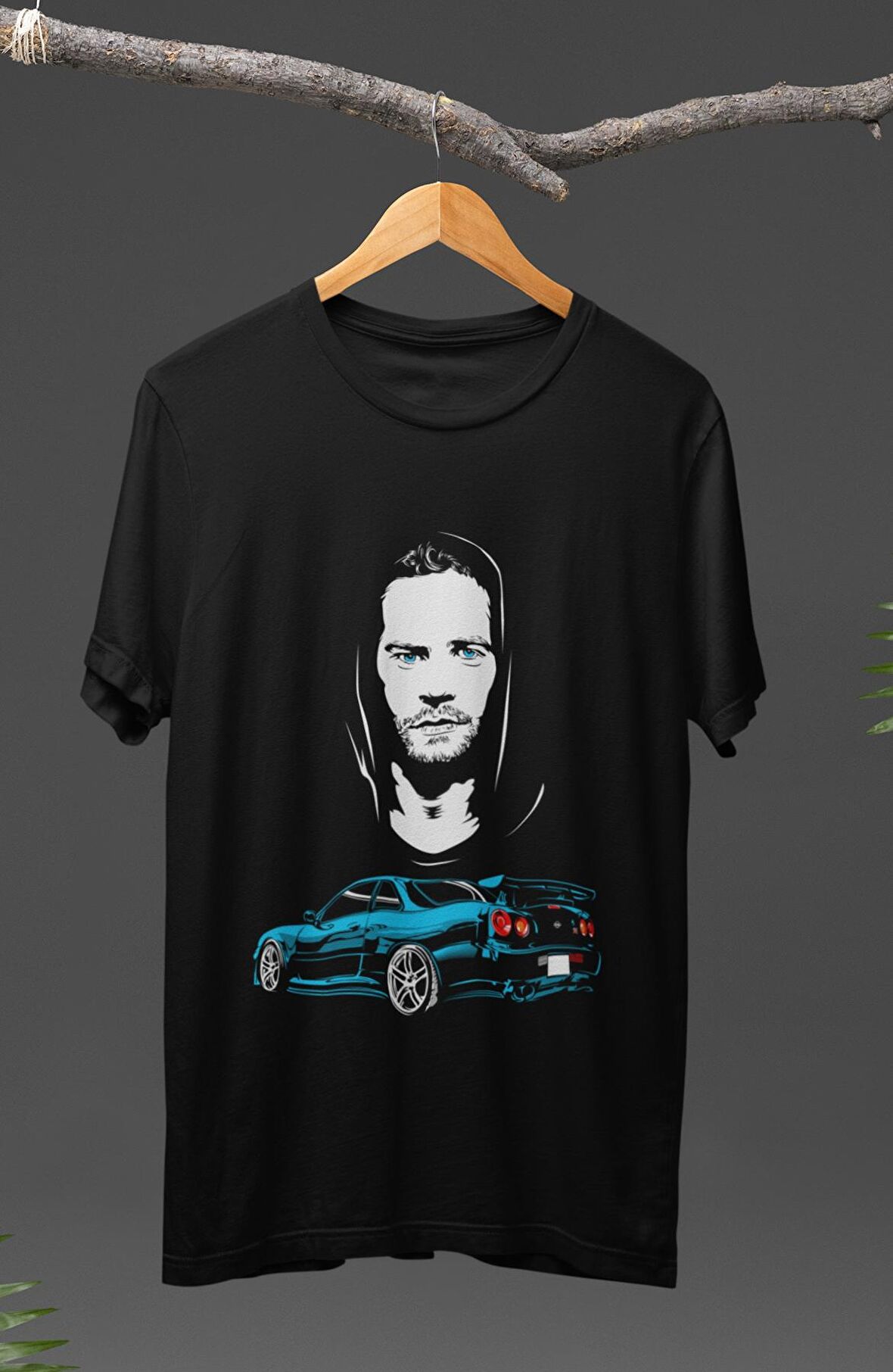 Unisex Paul Walker Baskılı T-shirt, Hızlı ve Öfkeli Baskılı Tişört