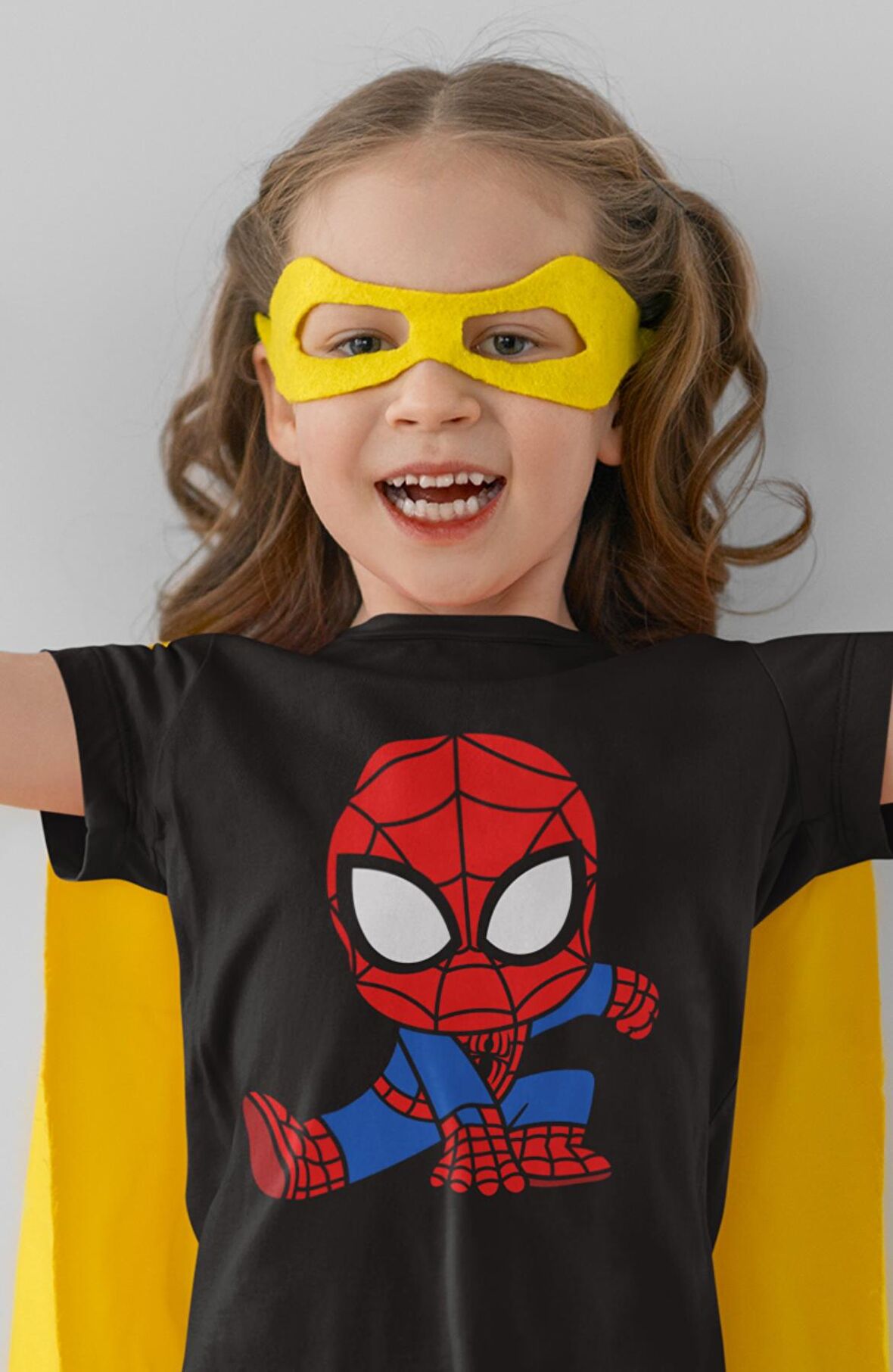 Baby Spiderman Baskılı Çocuk Tişört, Unisex Spider-Man Baskılı Bebek T-Shirt