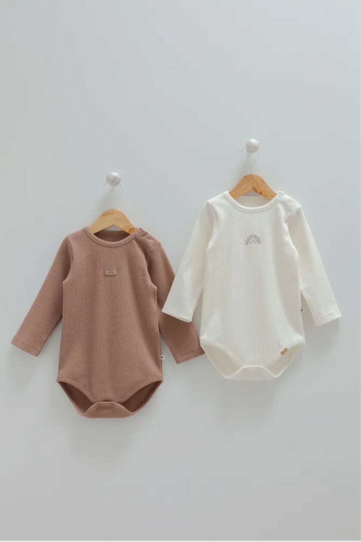 2'li Fitilli Uzun Kollu Çıtçıtlı Body