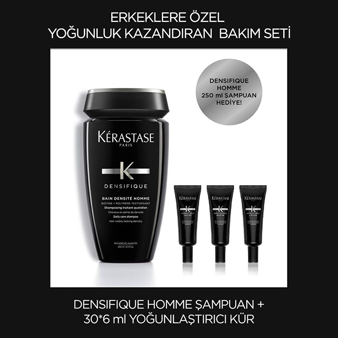 Kerastase Densifique Cure Densifique Erkeklere Özel Yoğunluk Kazandıran Bakım Seti