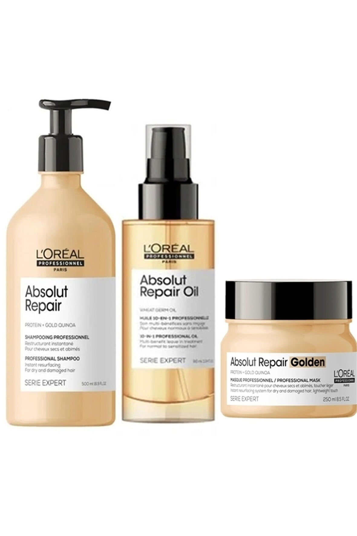 Loreal Serie Expert Absolut Repair Şampuan 500 Ml + Absolut Repair Maske + Absolut Repair Serum 90ml