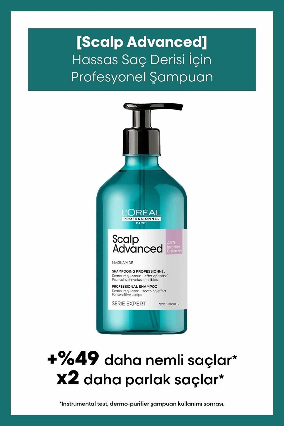 L'oreal Professionnel Serie Expert Scalp Advanced Hassas Saç Derisi için Profesyonel Şampuan 500ml