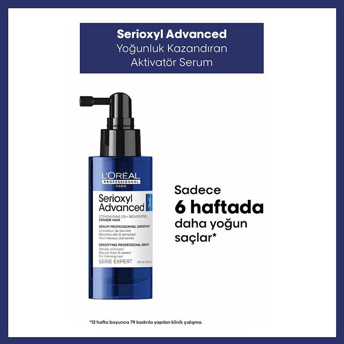 L'oreal Professionnel Serie Expert Serioxyl Advanced İncelmiş Saç Telleri İçin Yoğunluk Kazandıran Serum 90ml