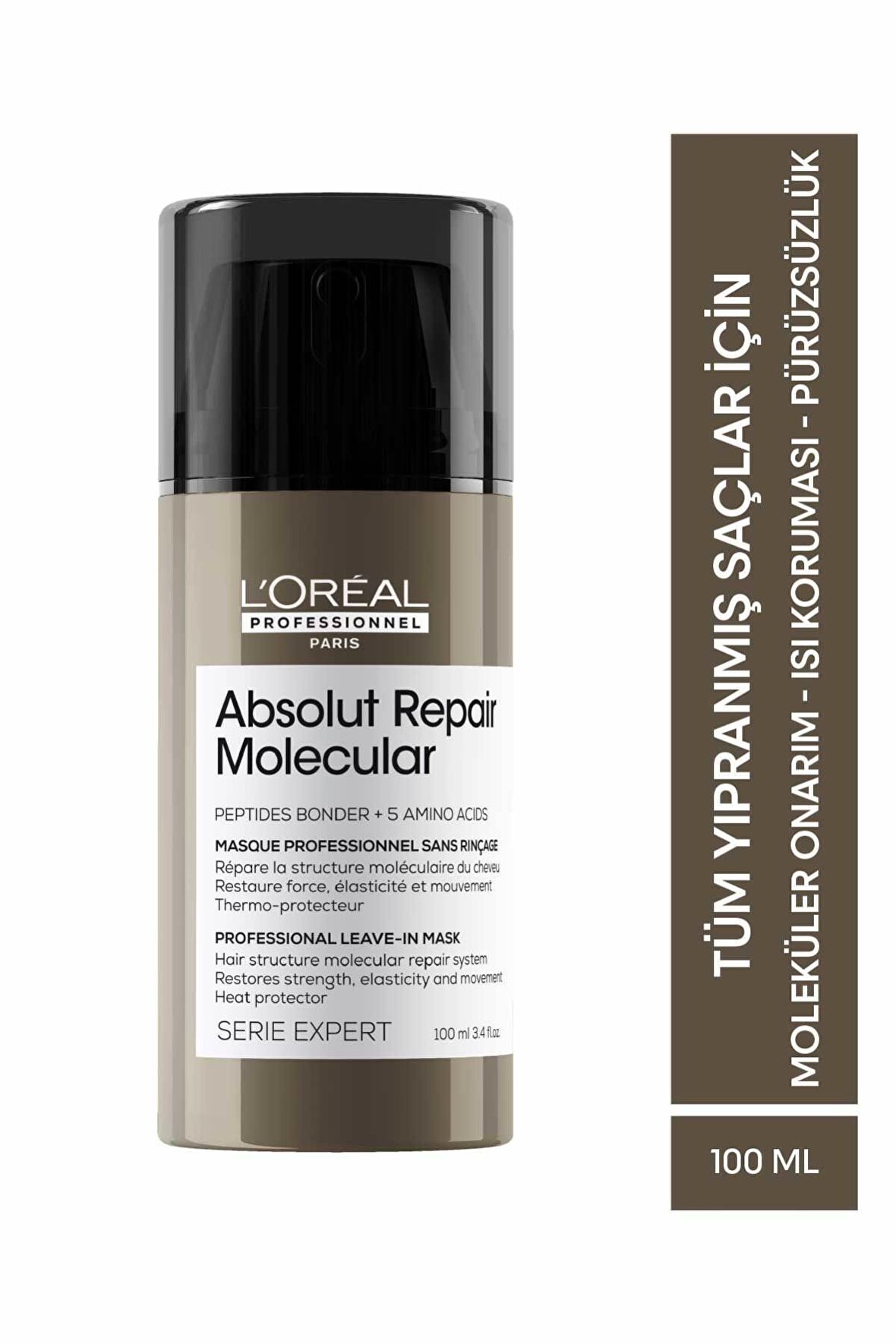 Loreal Professionnel Serie Expert Absolut Repair Molecular Tüm Yıpranmış Saçlar İçin Durulanmayan Maske 100 ml