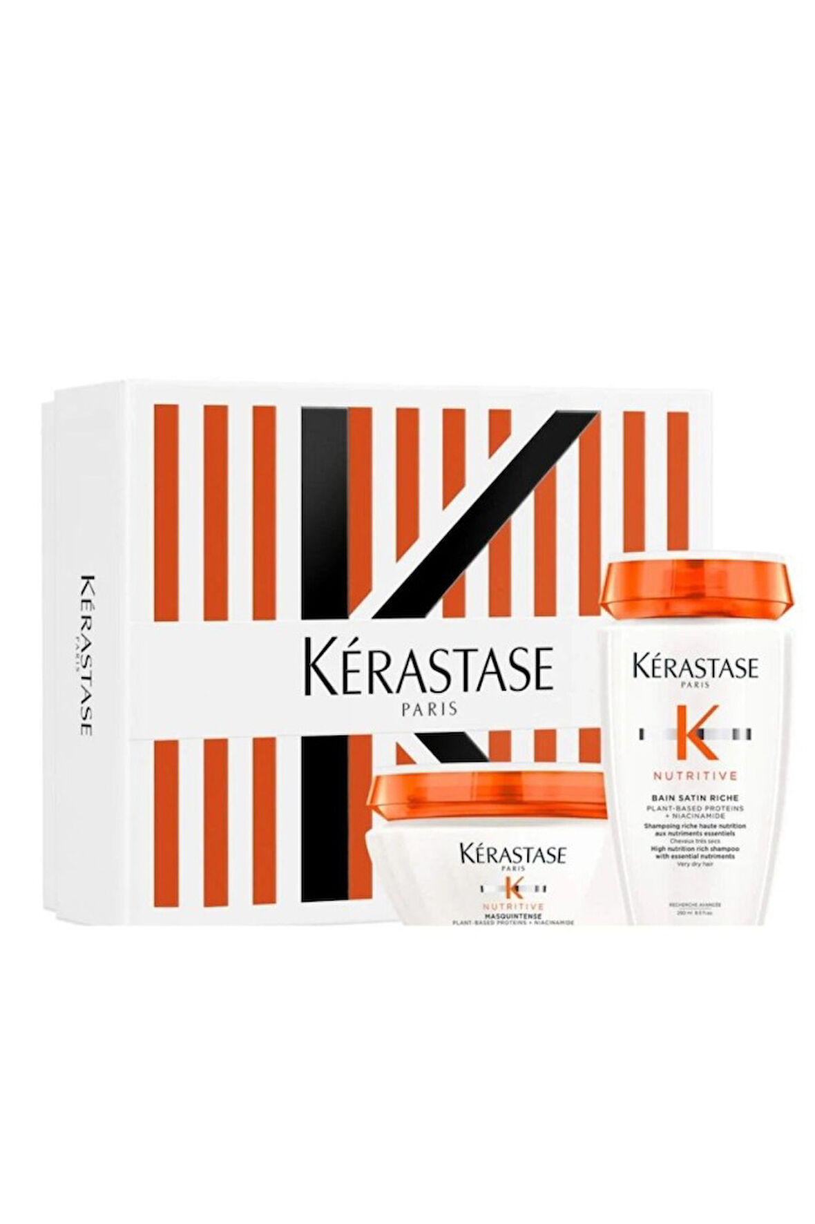 Nutritive Kuru Saçlar İçin İkili Set Bain Satin Riche Şampuan 250ml Masquintense Saç Maskesi 200ml