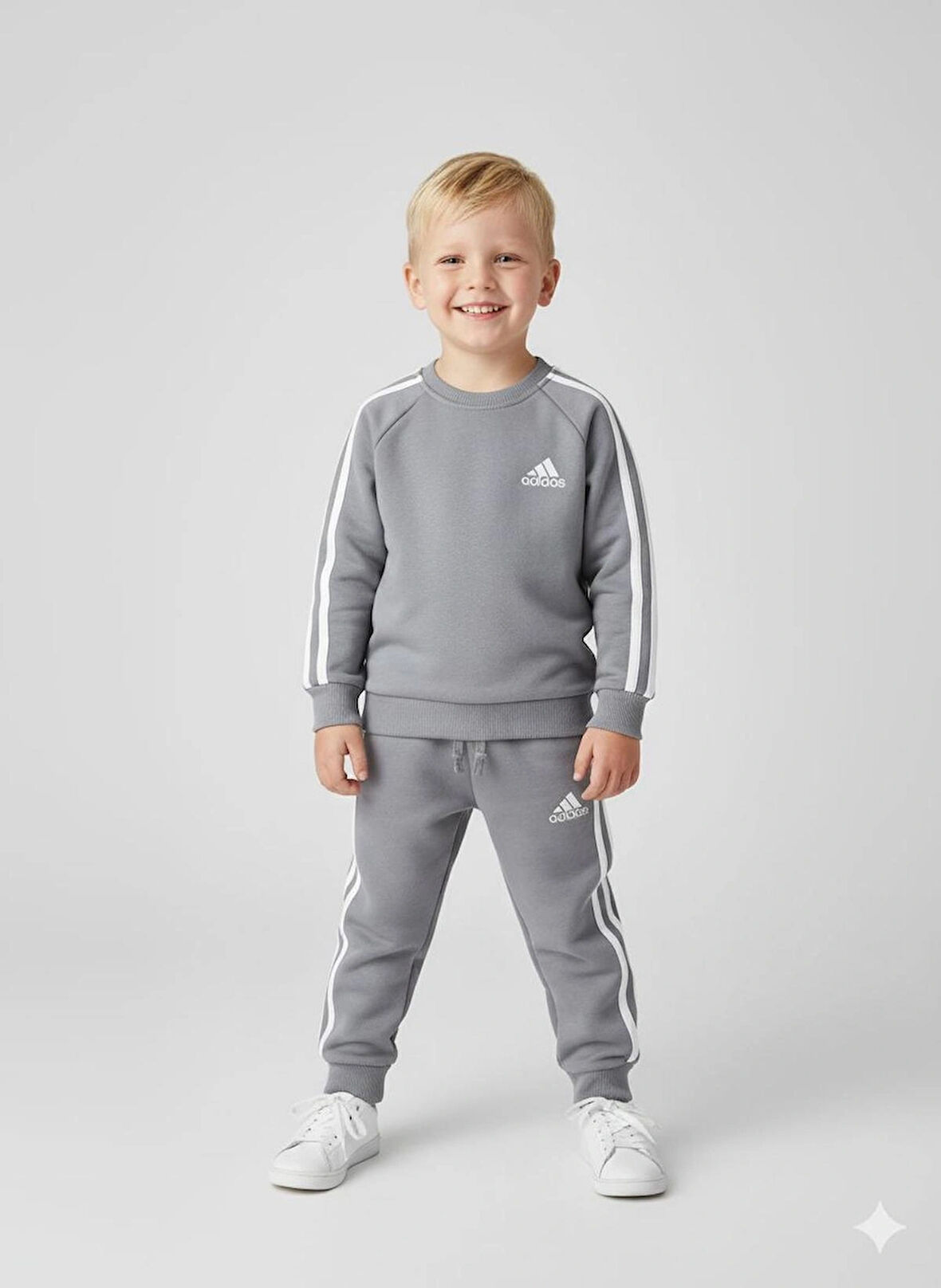 ERKEK ÇOCUK PAMUKLU KUMAŞ ALT - ÜST TAKIM EŞOFMAN TAKIMI 2'Lİ ŞARDONLU