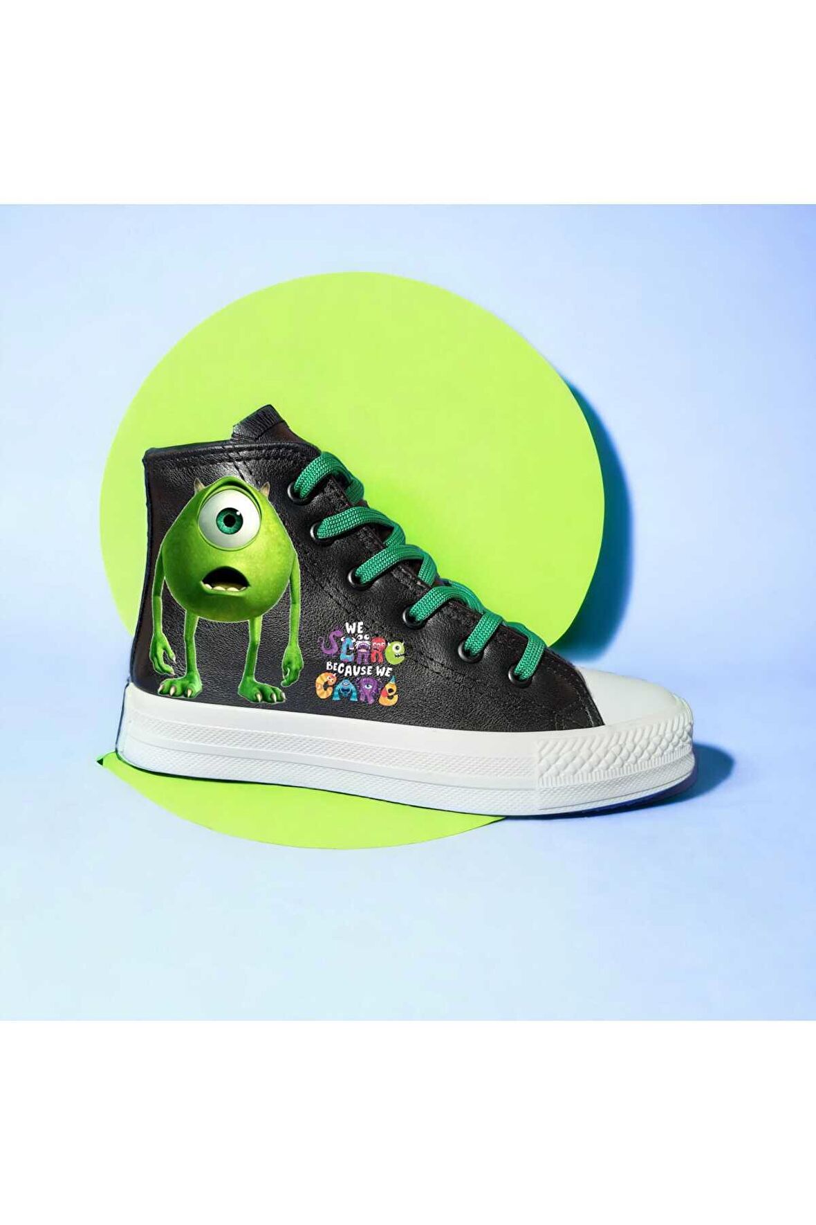 Monsters Baskılı sneaker çocuk spor ayakkabı DERİ VE YÜNLÜ