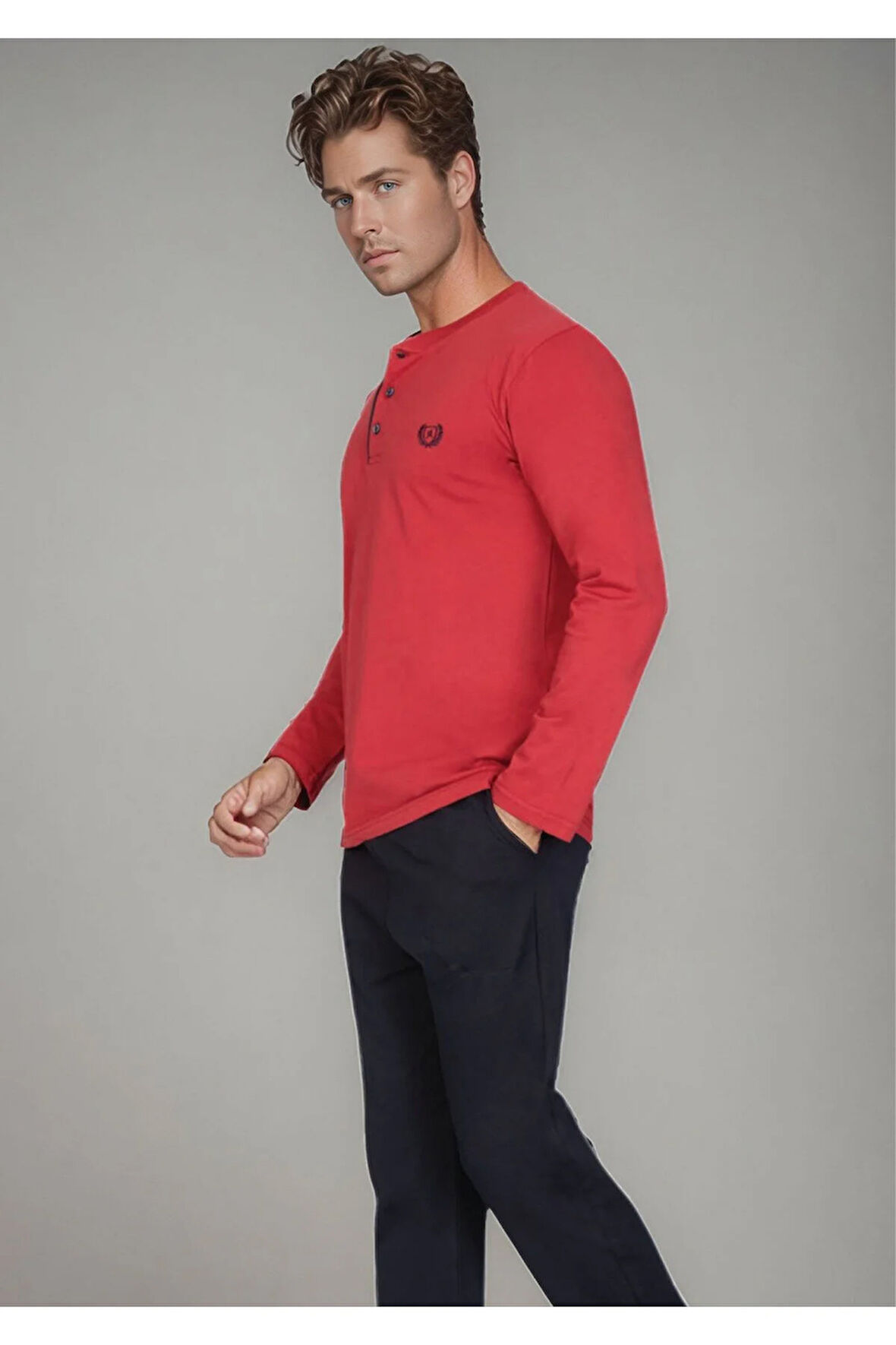 Erkek Giyim %100 Pamuk Penye Pijama Takımı L1.ANC.1001.01