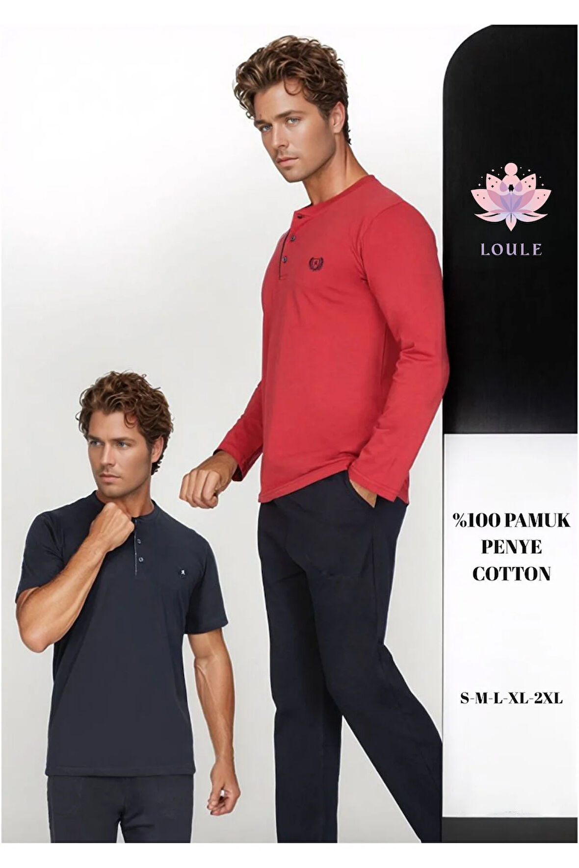 Erkek %100 Pamuk Penye 4'lü Yazlık & Kışlık Pijama Takımı L1.ANC.801.01