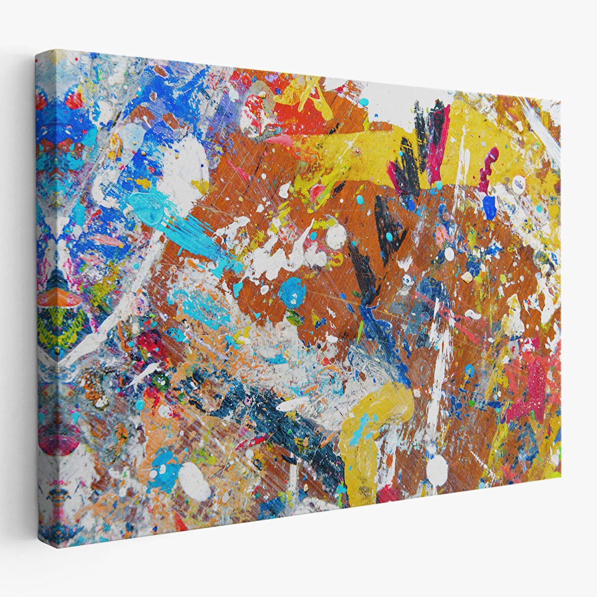 Soyut Yağlıboya Görünüm Dekoratif Kanvas Duvar Tablosu-3477