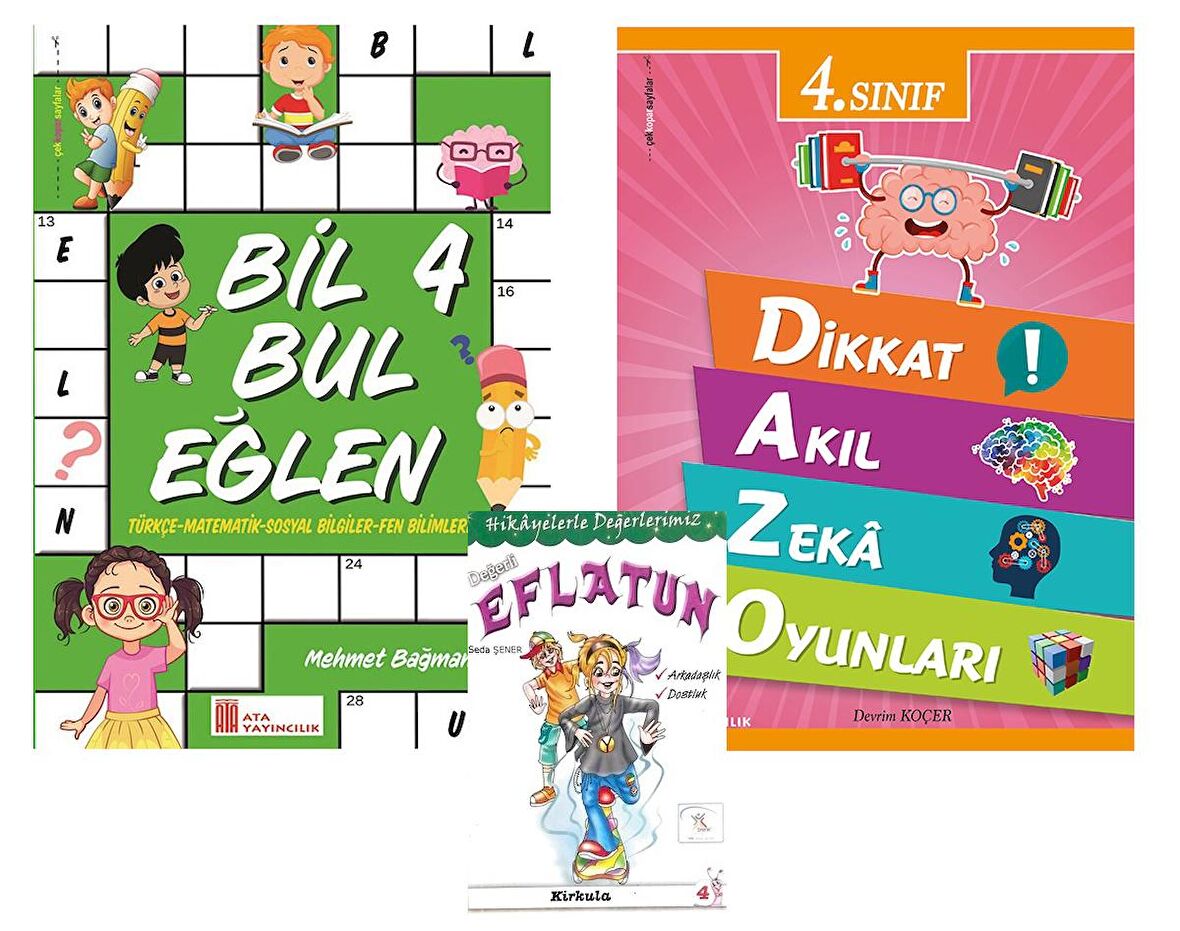 Ata 4.Sınıf Bil Bul Eğlen + Dikkat Akıl Zeka Oyunları