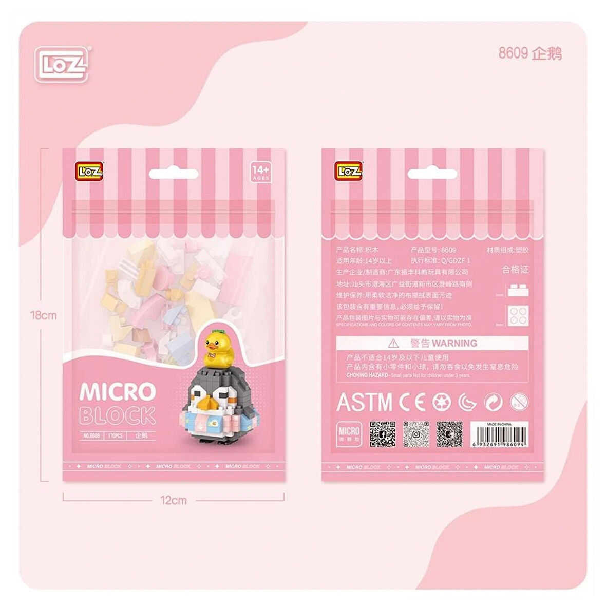 Nessiworld LZ8609 LOZ Penguen Blok Seti Mini Poşet -Vagon life