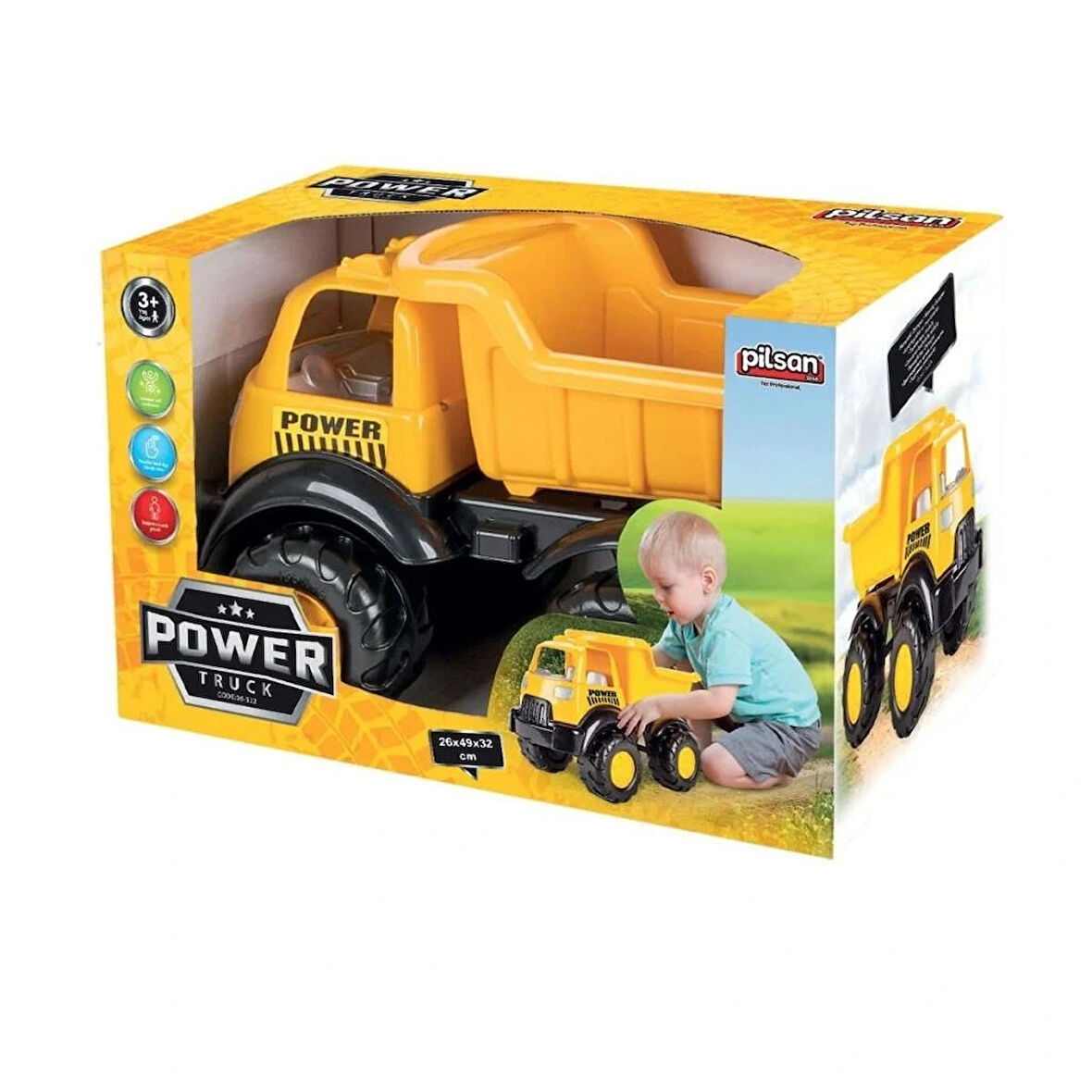Nessiworld 06 522 Power Kamyon Sarı -Pilsan Oyuncak