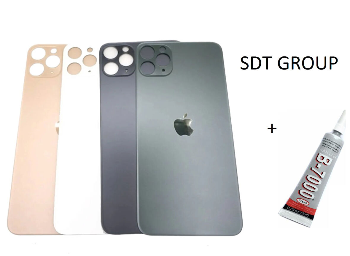 iPhone 11 PRO MAX Arka Batarya Pil Kapağı GECE YEŞİLİ(B7000 15 ML Yapıştırıcı)