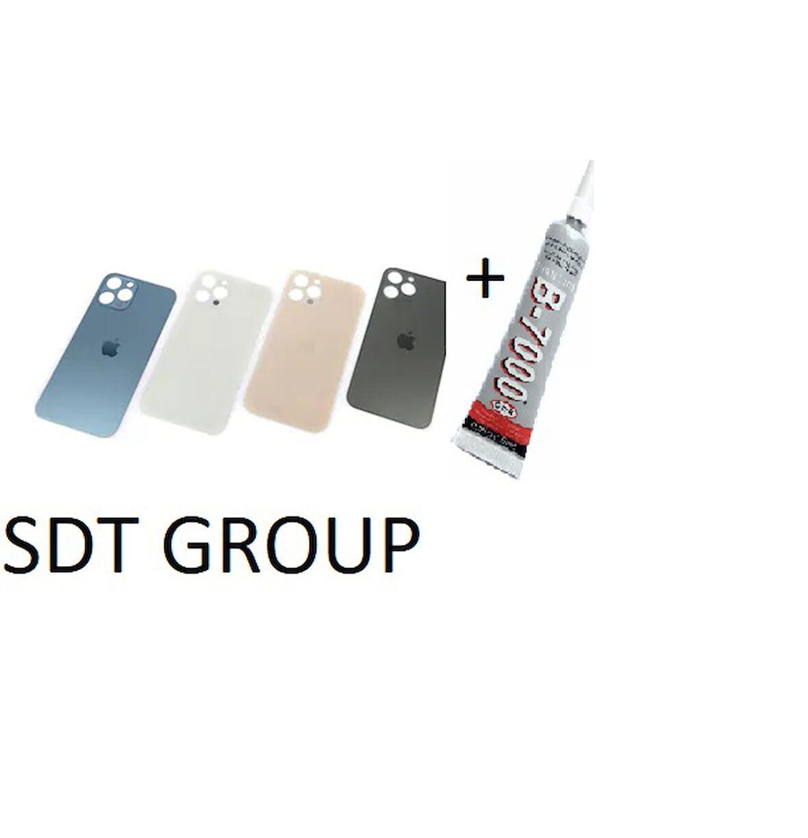 iPhone 12 PRO Arka Batarya Pil Kapağı PASİFİK MAVİSİ (B7000 15 ML Yapıştırıcı)