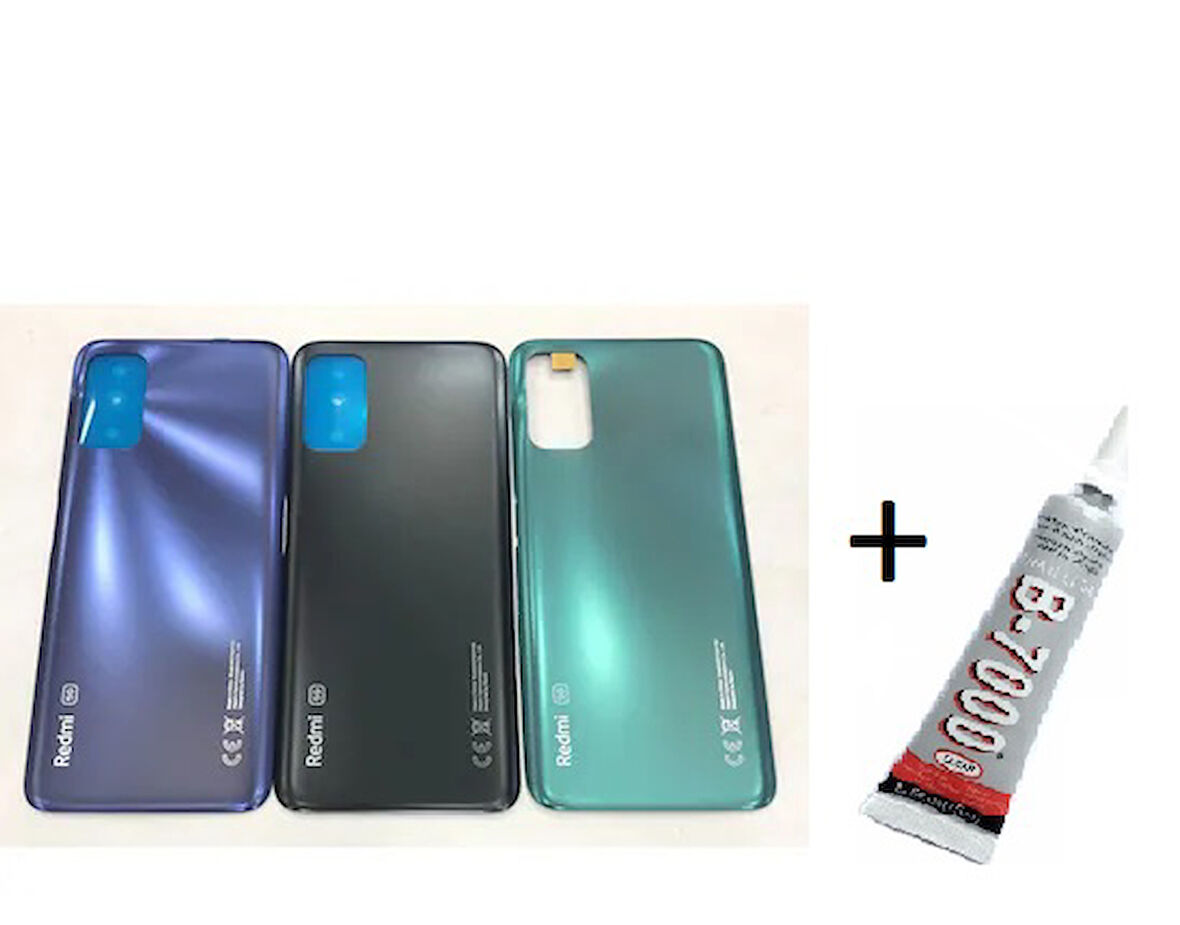REDMİ NOTE 10 5G Arka Batarya Pil Kapağı GÜMÜŞ (B7000 15 ML Yapıştırıcı)
