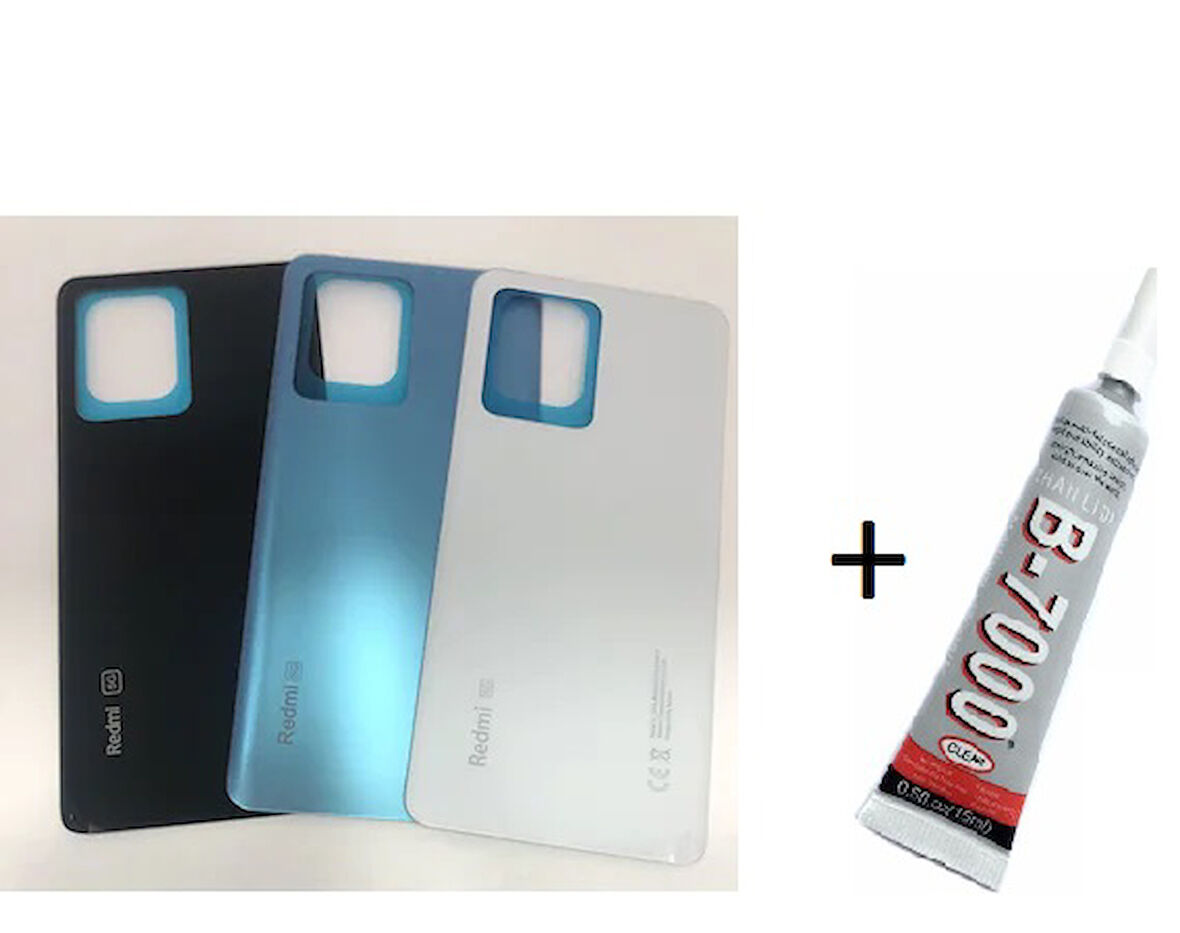 REDMİ NOTE 12 5G Arka Batarya Pil Kapağı BUZ MAVİSİ (B7000 15 ML Yapıştırıcı)