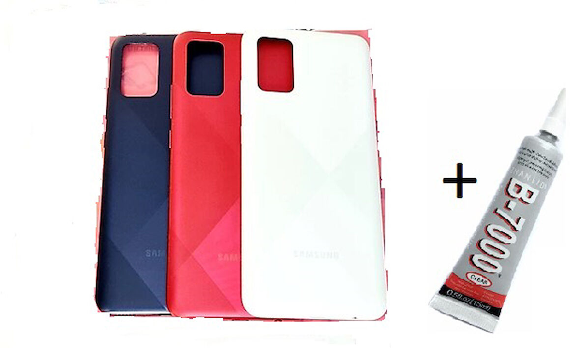 SAMSUNG A20S A207 Arka Batarya Pil Kapağı MAVİ (B7000 15 ML Yapıştırıcı)