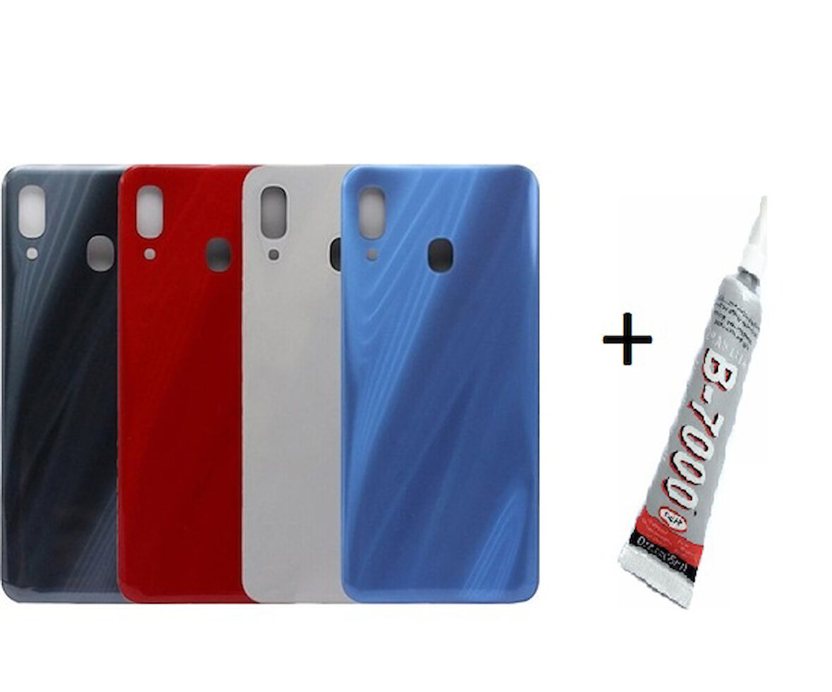 SAMSUNG A30S Arka Batarya Pil Kapağı YEŞİL (B7000 15 ML Yapıştırıcı)