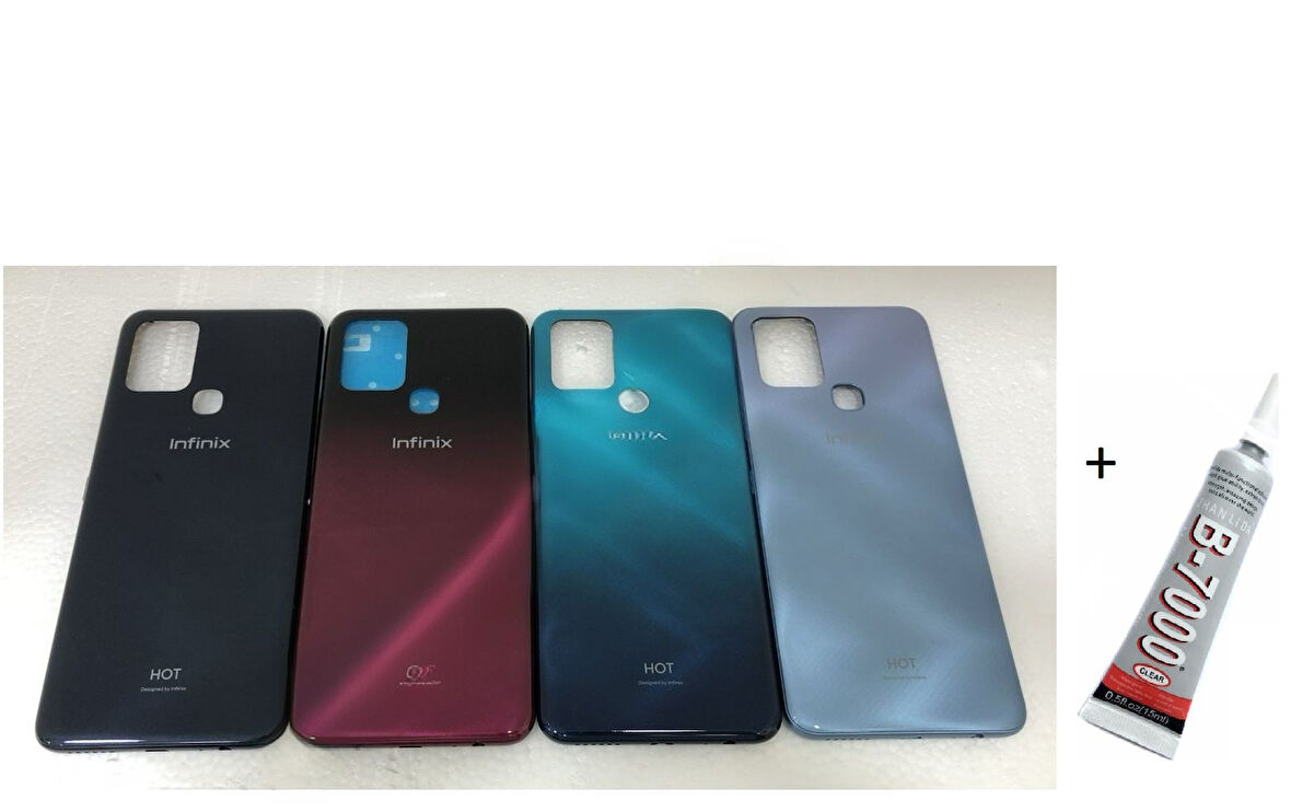 İNFİNİX HOT 10  Arka Batarya Pil Kapağı YEŞİL (B7000 15 ML Yapıştırıcı)