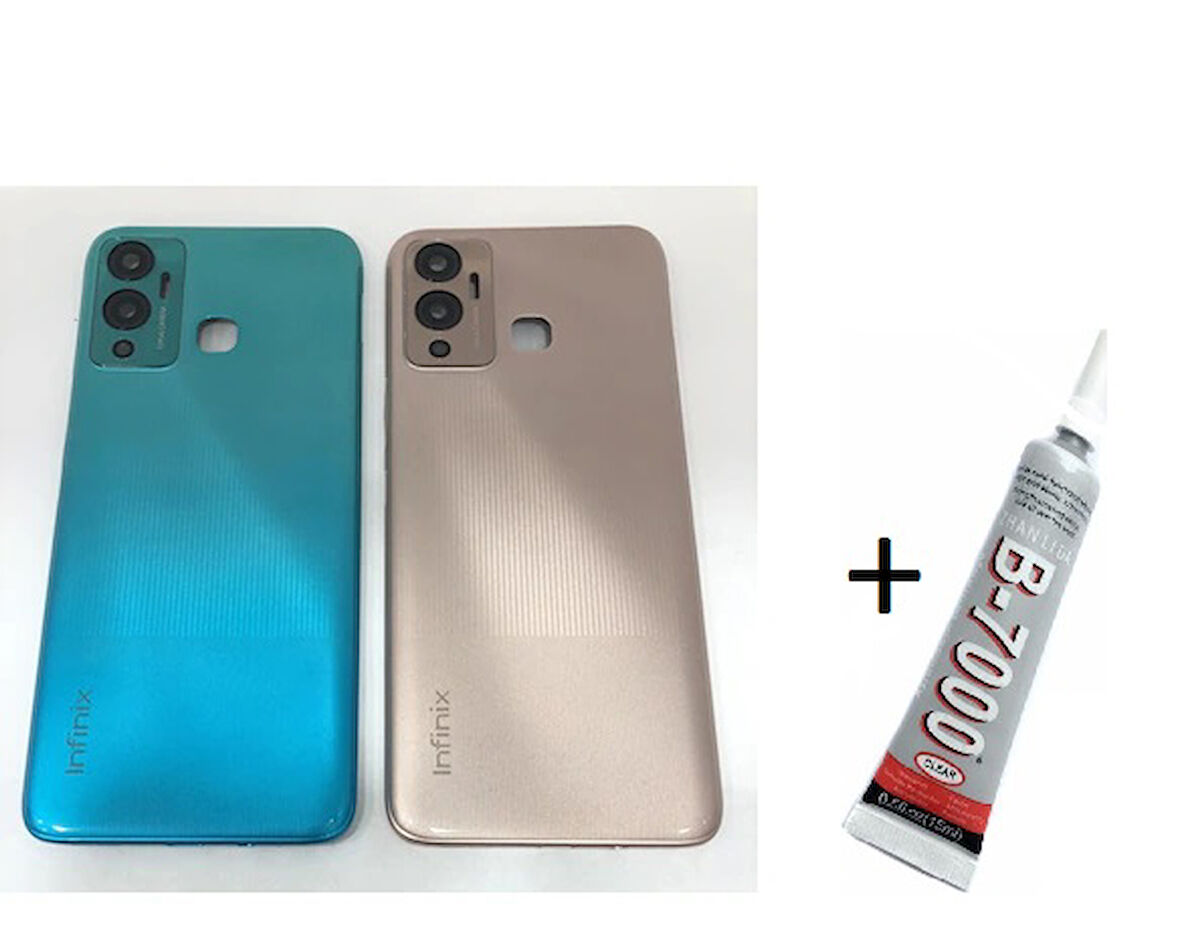 İNFİNİX HOT 12 PLUS Arka Batarya Pil Kapağı YEŞİL (B7000 15 ML Yapıştırıcı)