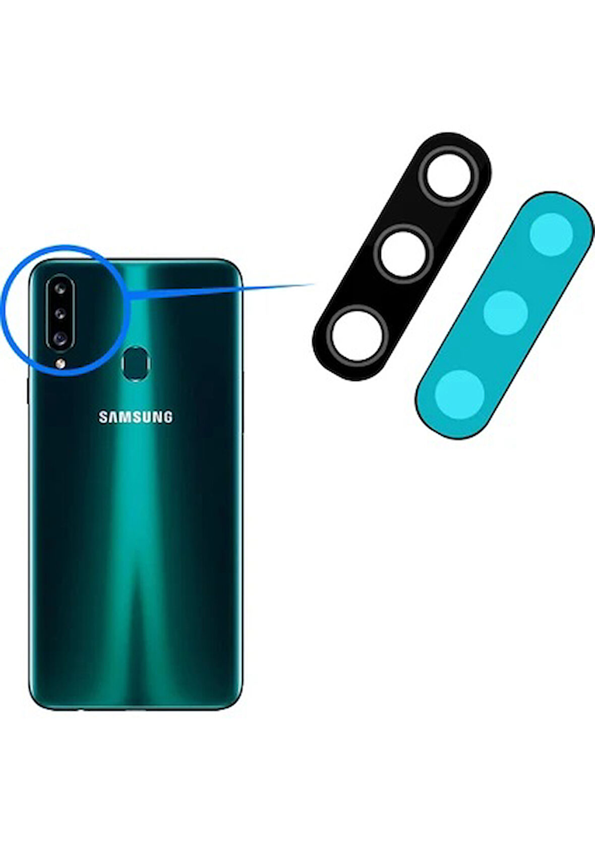 SAMSUNG A20S ARKA KAMERA LENSİ