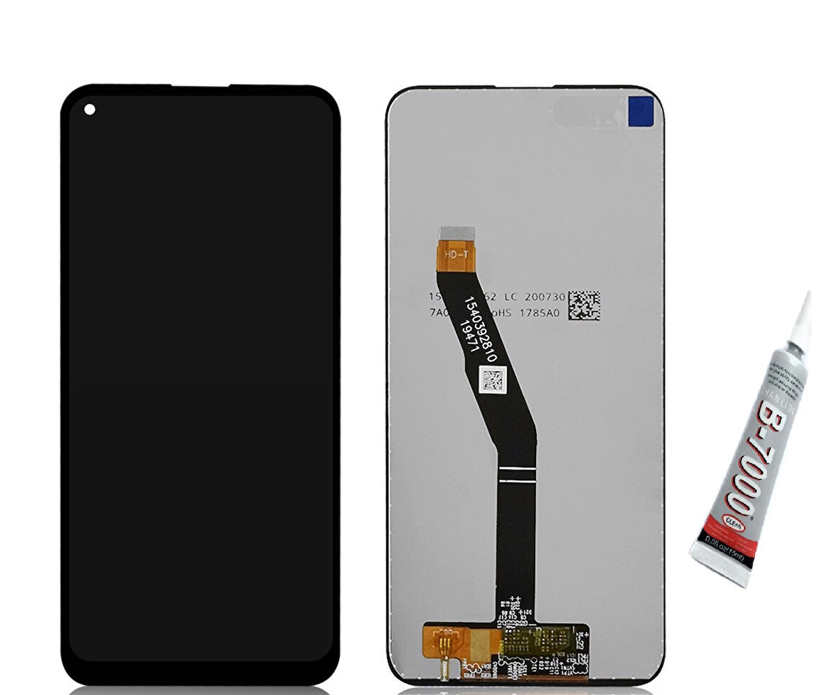 Huawei  P40 Lite E  Ekran Dokunmatik Çıtalı (SİYAH) B7000 YAPIŞTIRIC