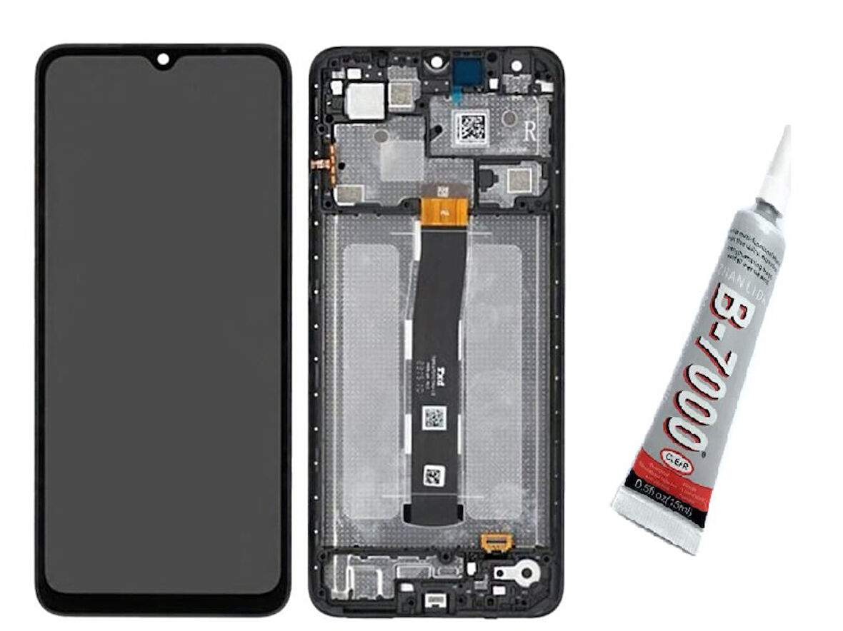 REDMİ 12C  Ekran Dokunmatik Çıtalı (SİYAH) B7000 YAPIŞTIRICI