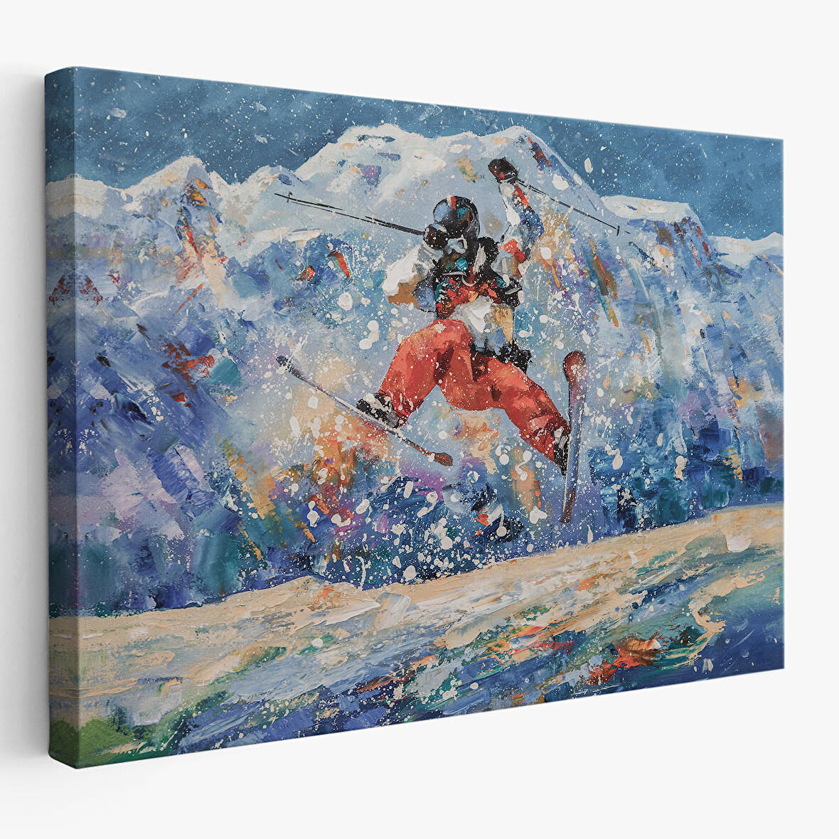 Serbest Stil Kayan Kayakçı Duvar Tablosu-3482