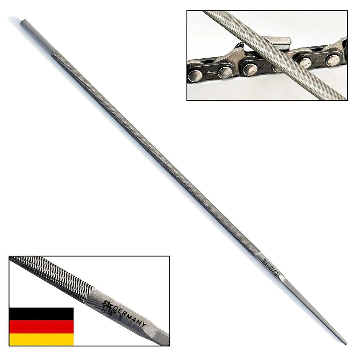 PFERD Germany Motorlu Testere Zincir Bileme Eğesi 11/64 4.5mm Orta Eğe Yüksek Kalite