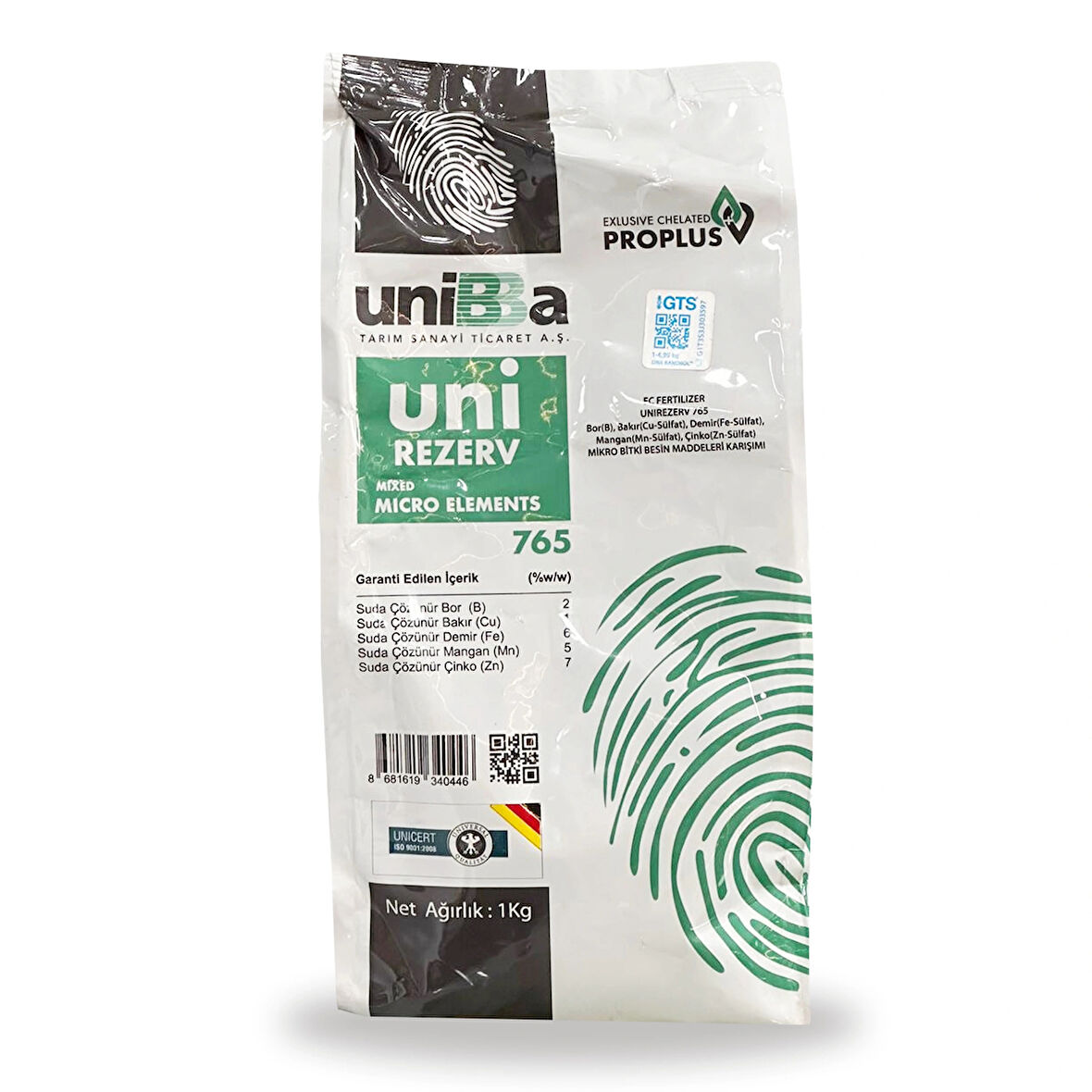Unibba UniRezerv 765 Mikro Element Bitki Besin Gübresi 1kg