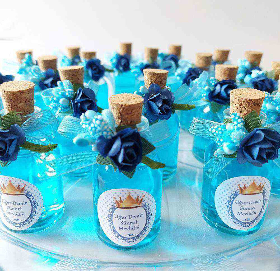 25 Adet Hediyelik Kolonya Şişesi, Nikah Şekeri, Bebek Şekeri