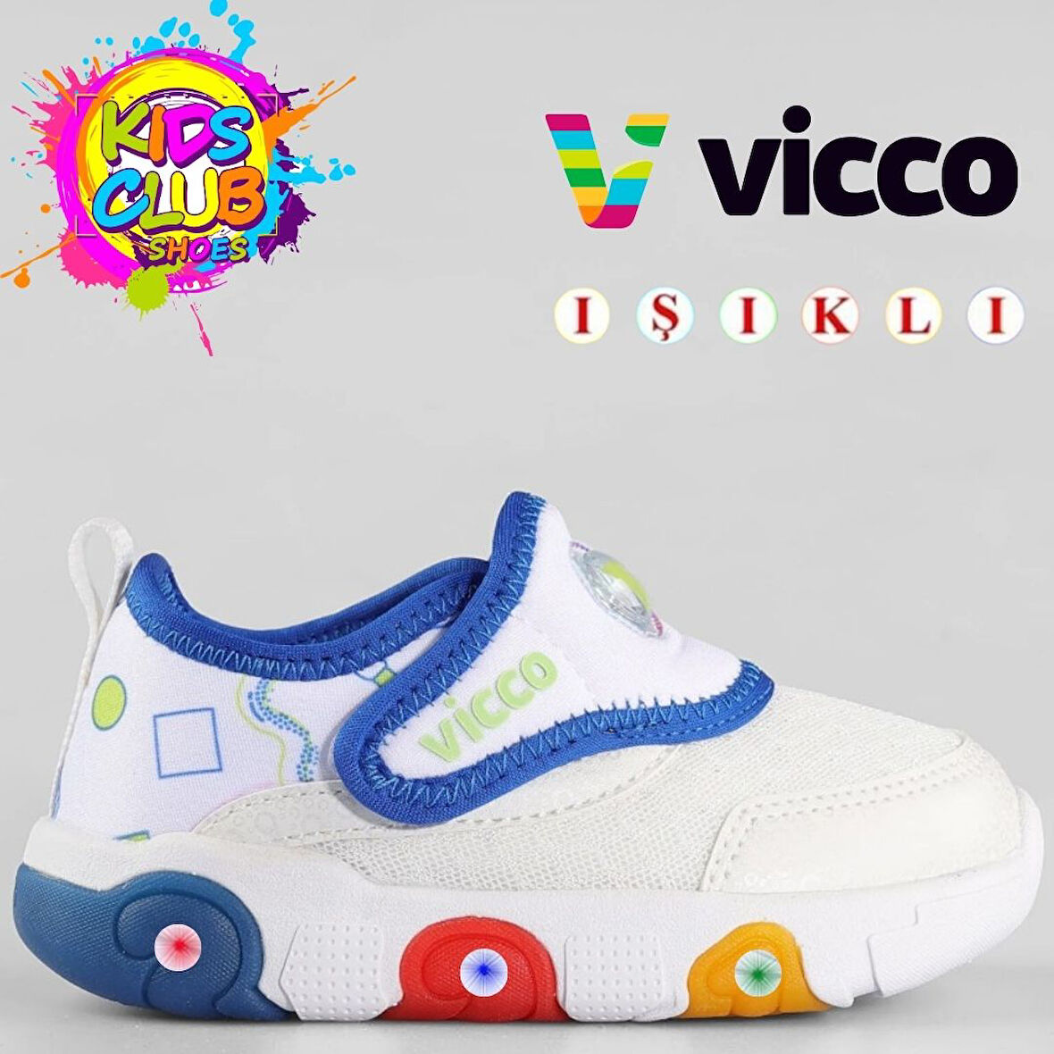 Vicco Sort Işıklı Ortopedik Çocuk Spor Ayakkabı
