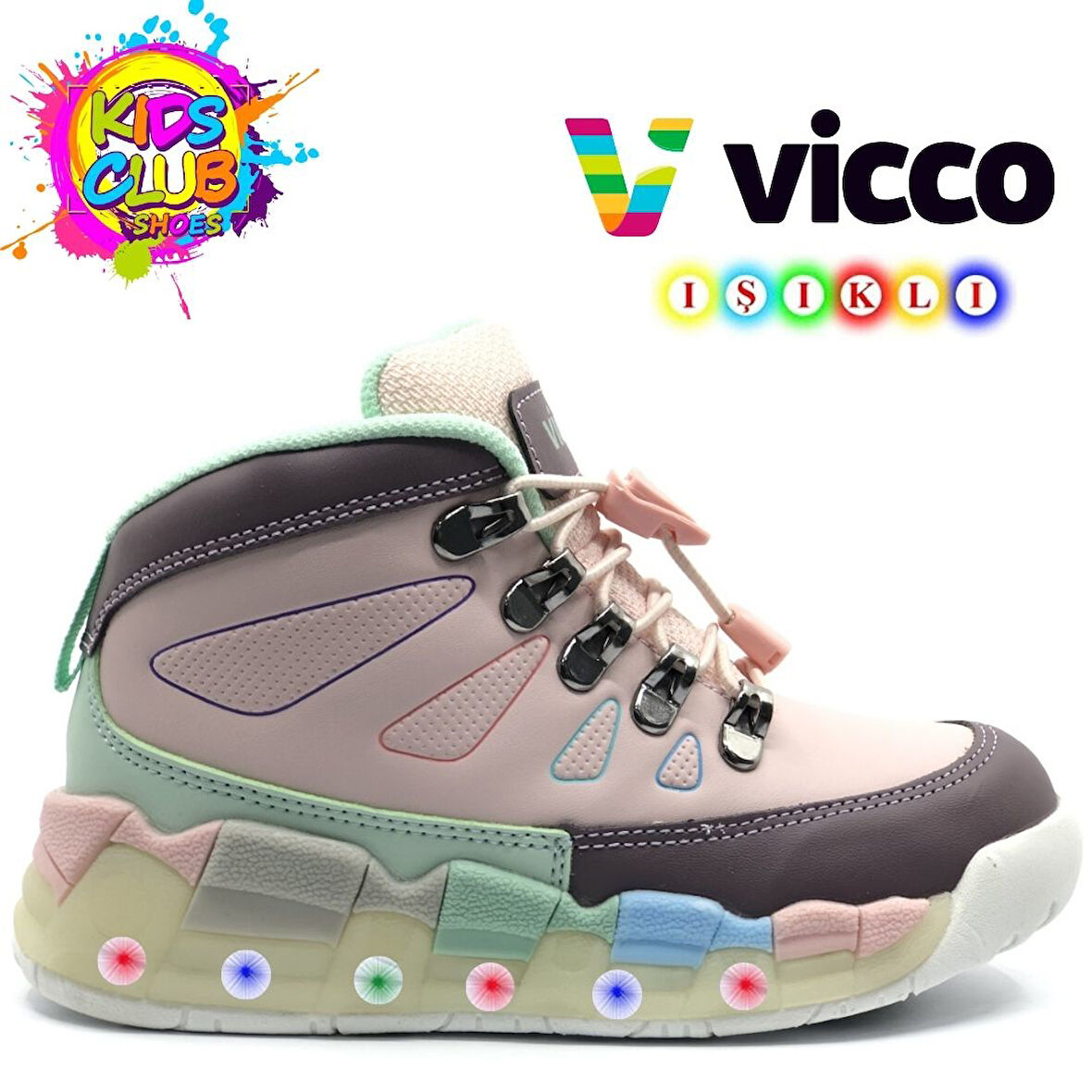 Vicco Ellen Phylon Kauçuk Taban Ortopedik Işıklı Çocuk Bot