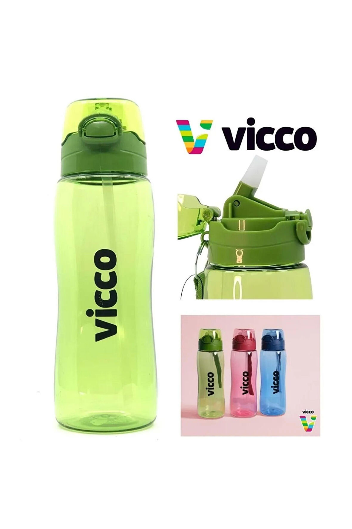 Vicco Kilitli Kapak 750 Ml Suluk Tritan Su Matarası 153.39