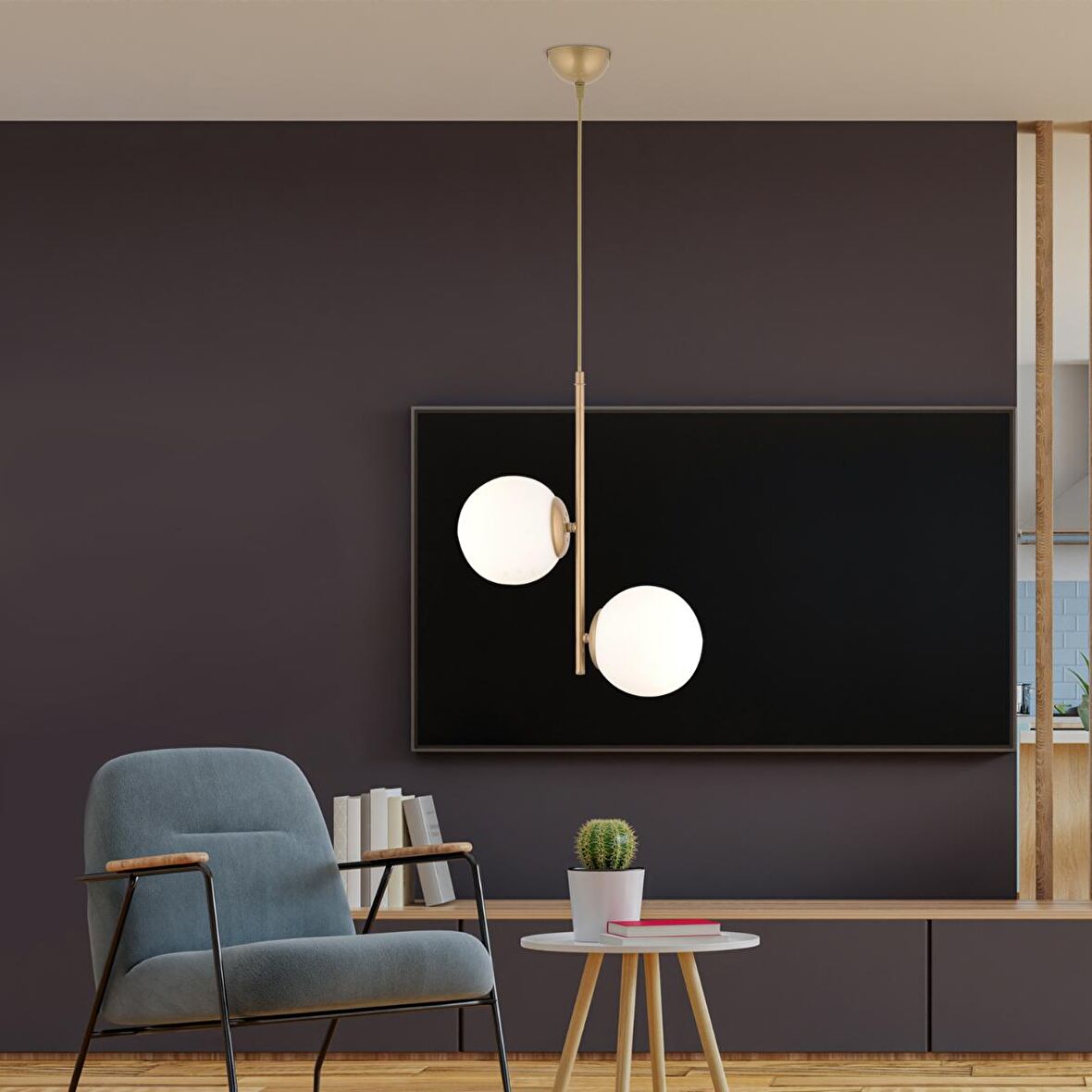 Malibu 2 Li Eskitme Modern Genç Odası Mutfak Salon Avize 