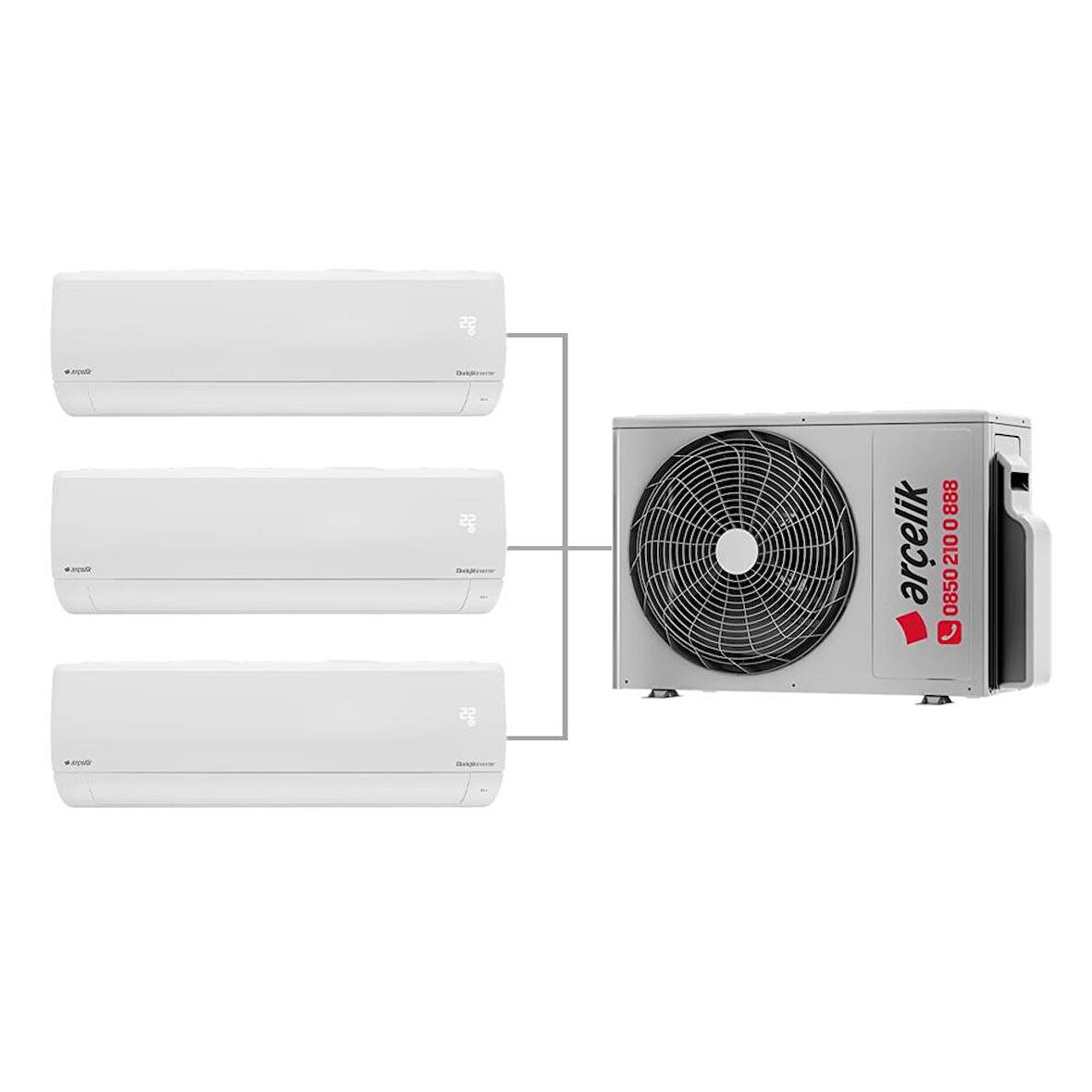 Arçelik ZM30105-91818 3+1 İnverter 9+18+18 36000 Btu/h A Enerji Sınıfı R32 İnverter Multi Split Duvar Tipi Klima