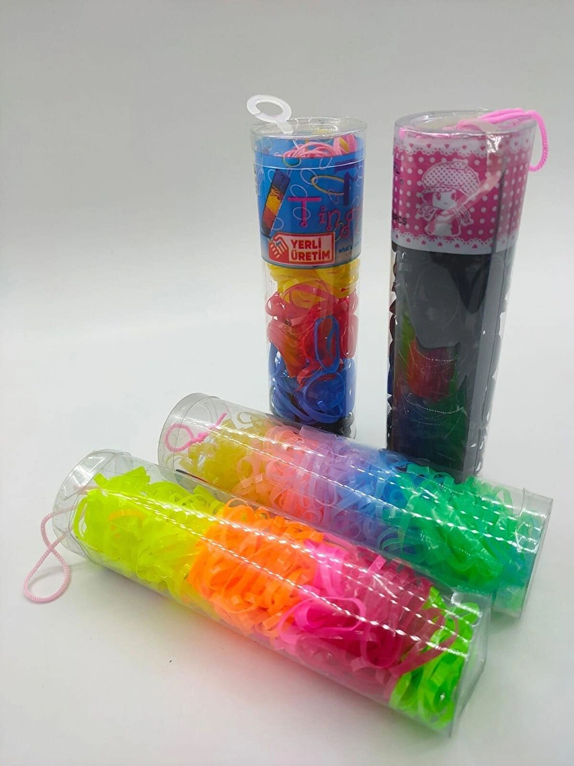 4 Paket Lastik Toka Beyaz