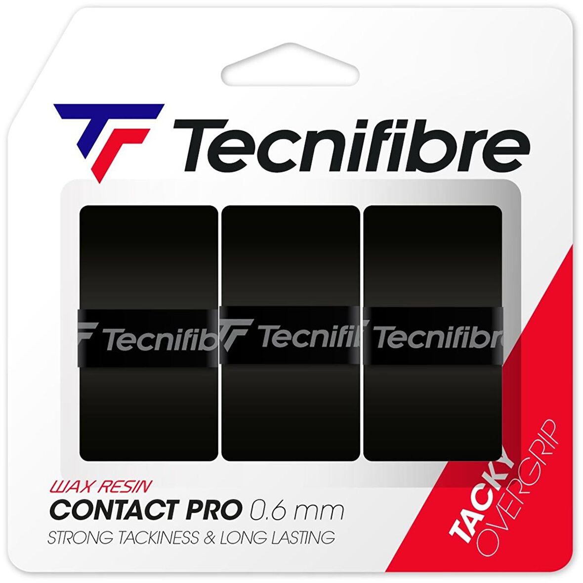 Tecnifibre Contact Pro 3'lü 0.6mm Siyah Tenis Gribi 52ATPCONBK