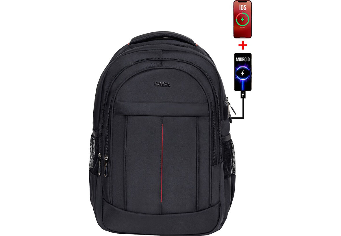 Dada 01 Orta-Lise-Üniversite & Günlük Okul Sırt Çantası Su Geçirmez Kumaş Darbe Emici Koruma 15,6 In