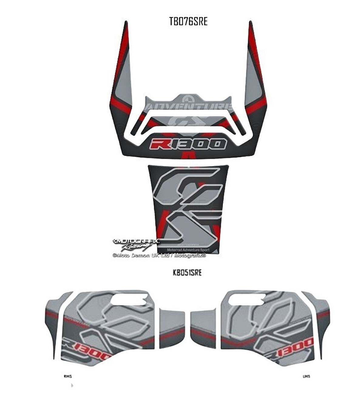 MotoGrafix Tank - Knee Pad BMW R1300GS Adventure Trophy 2024-2025