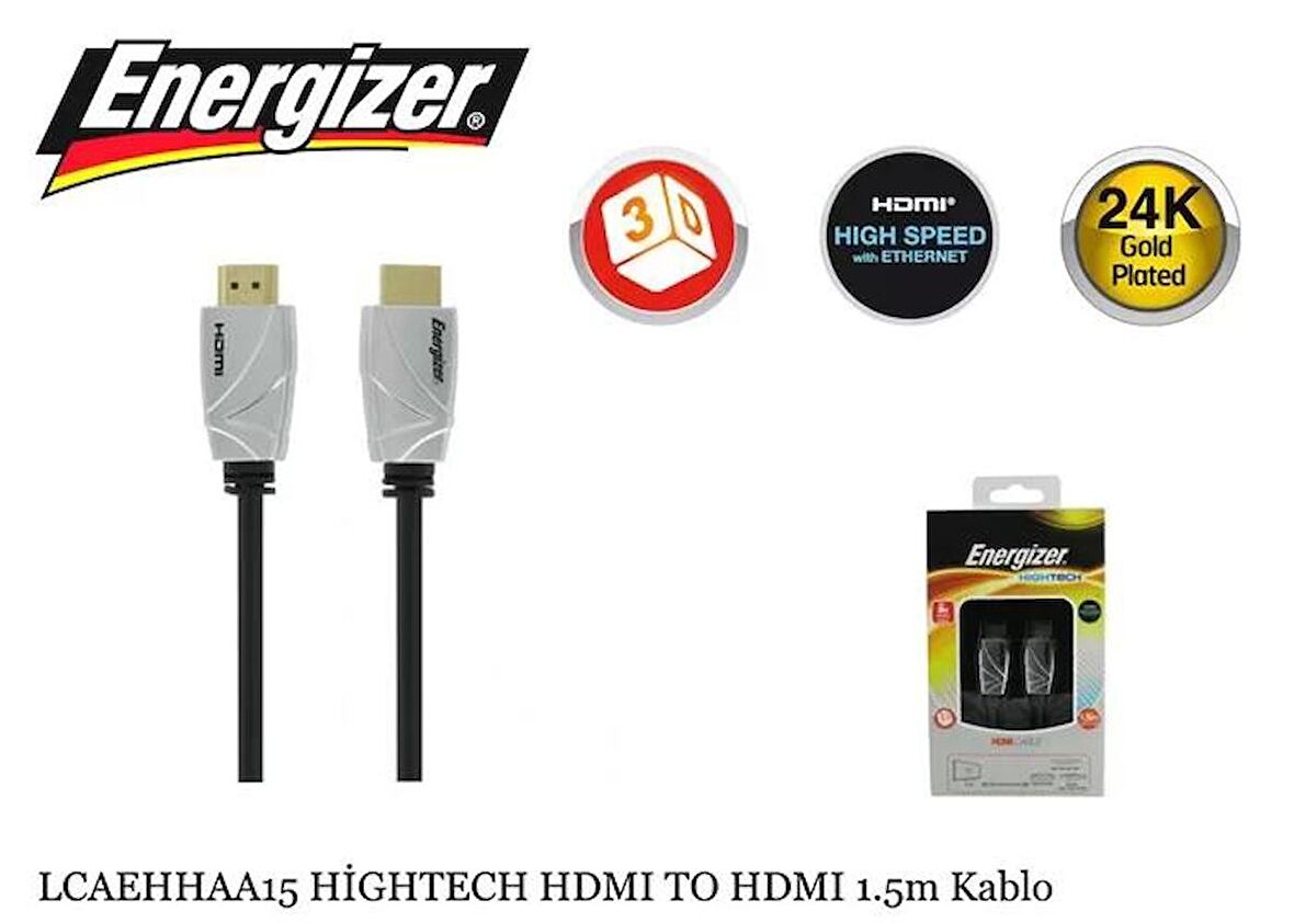 Energizer Lcaehhaa15 Hightech Hdmı To Hdmı 1.5M Kablo / Hytech