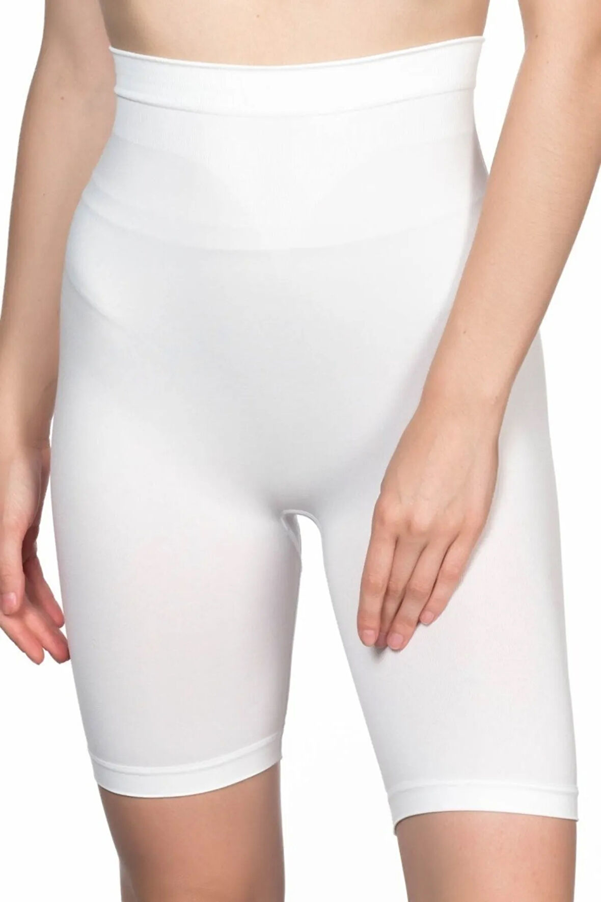 Kadın Bej Dikişsiz Uzun Paçalı Korse