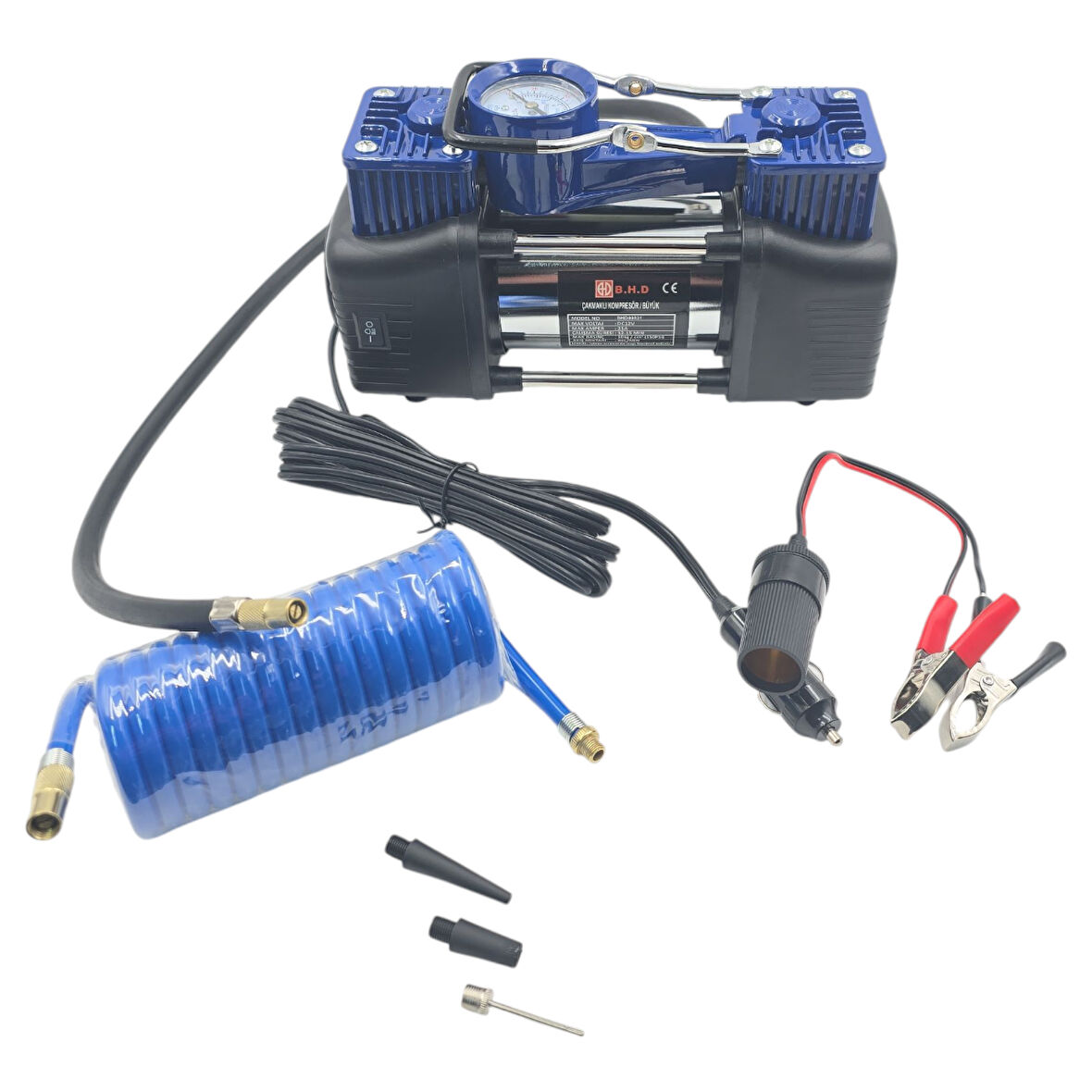 Fixonic B.H.D BHD00831 Çift Pistonlu 12V Çakmak Girişli Kompresör Işıklı