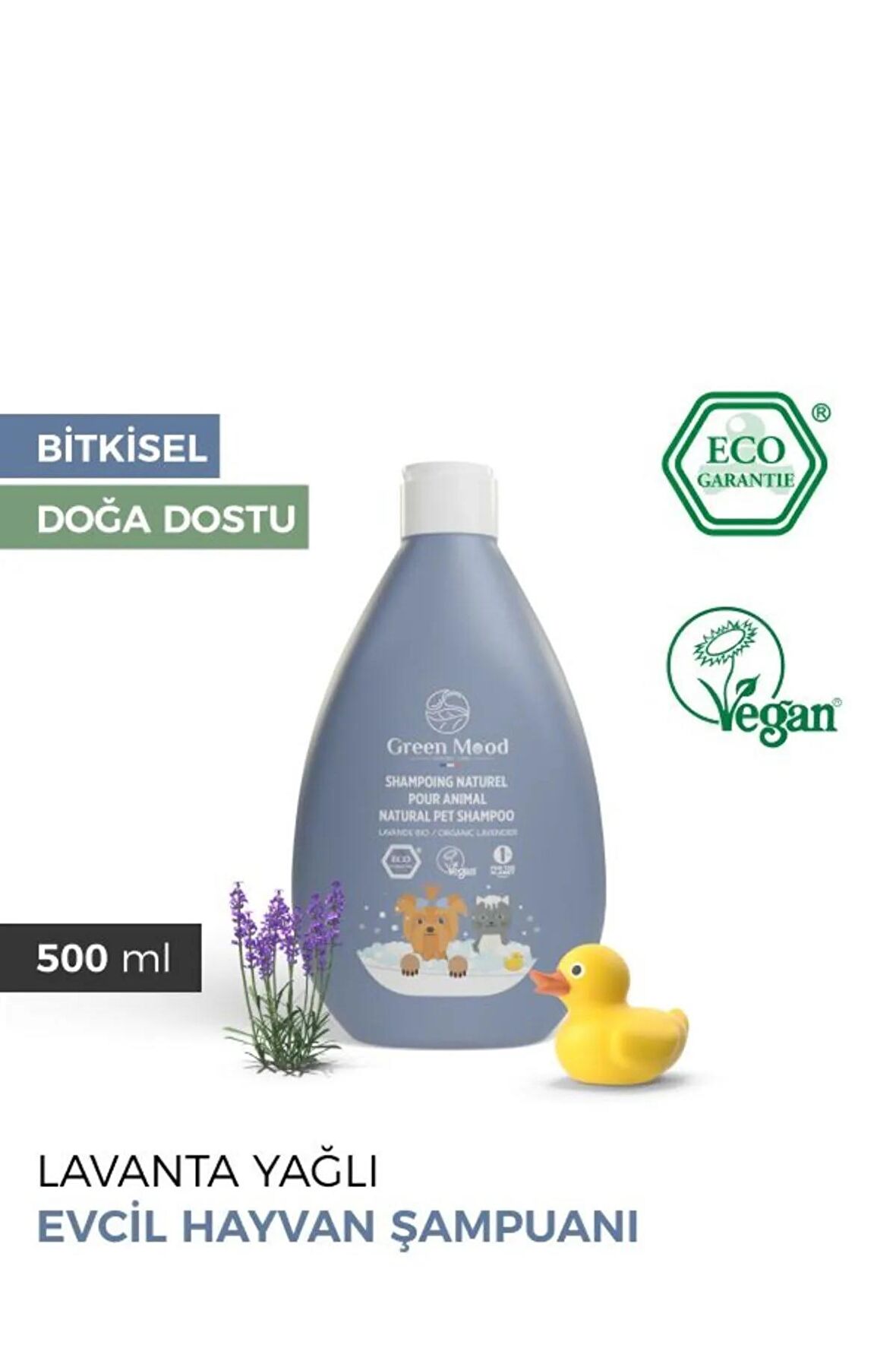 Bitkisel Vegan Köpek Şampuanı Organik Lavanta Yağlı 500 ml
