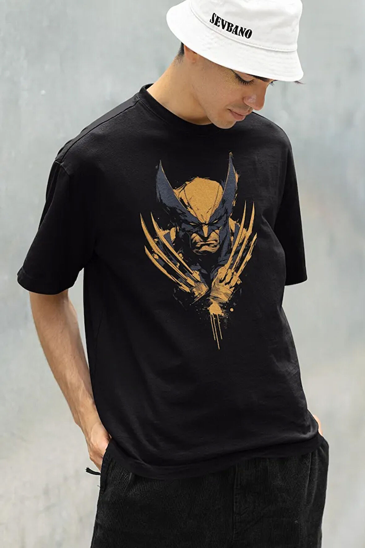 Wolverine Marvel Kahraman Baskılı Unisex Oversize Tişört