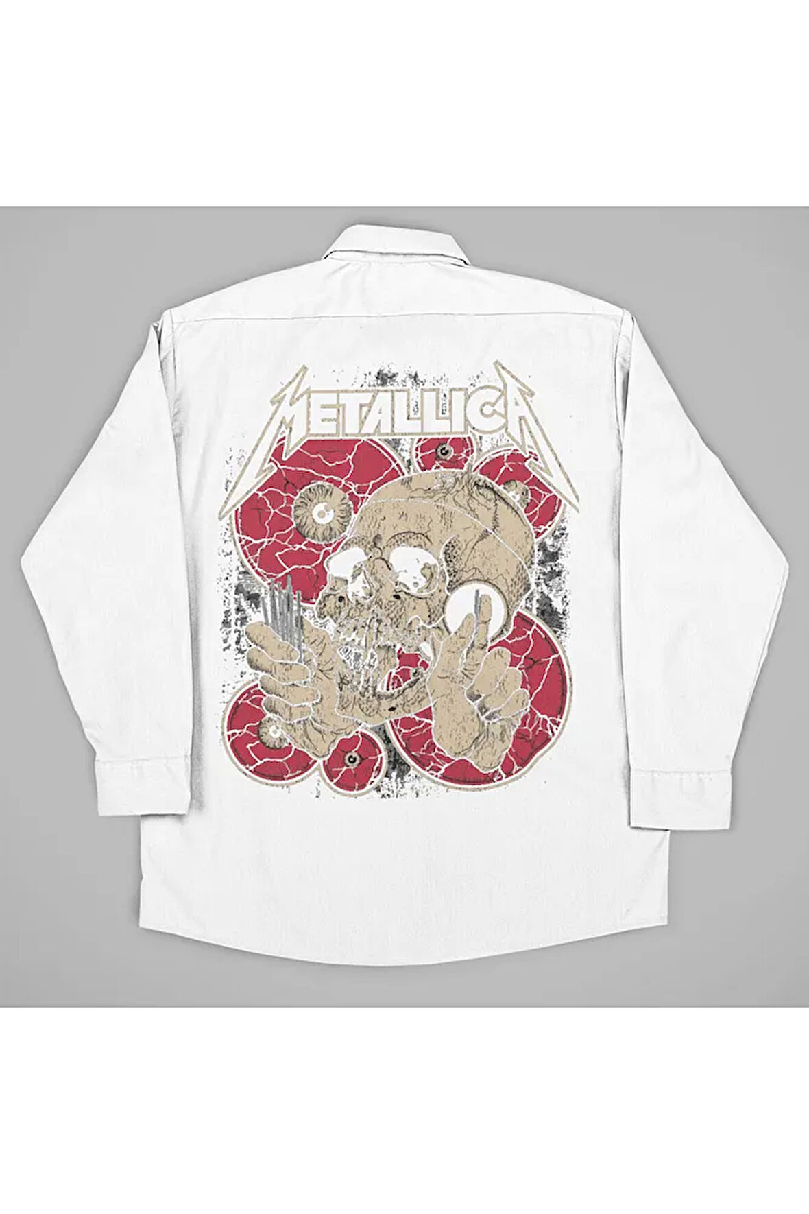Metallica Baskılı Unisex Rock Metal Müzik Grubu Gömlek