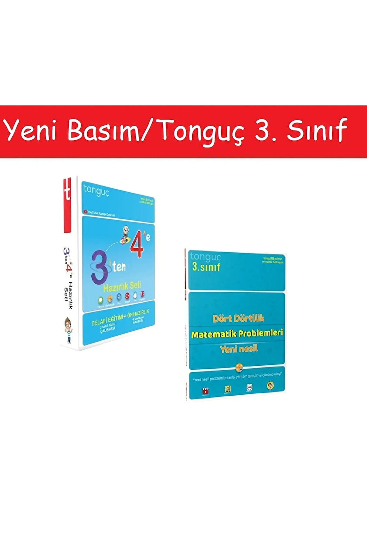 Tonguç 3'ten 4'e Hazırlık Seti & 3. Sınıf Dört Dörtlük Matematik